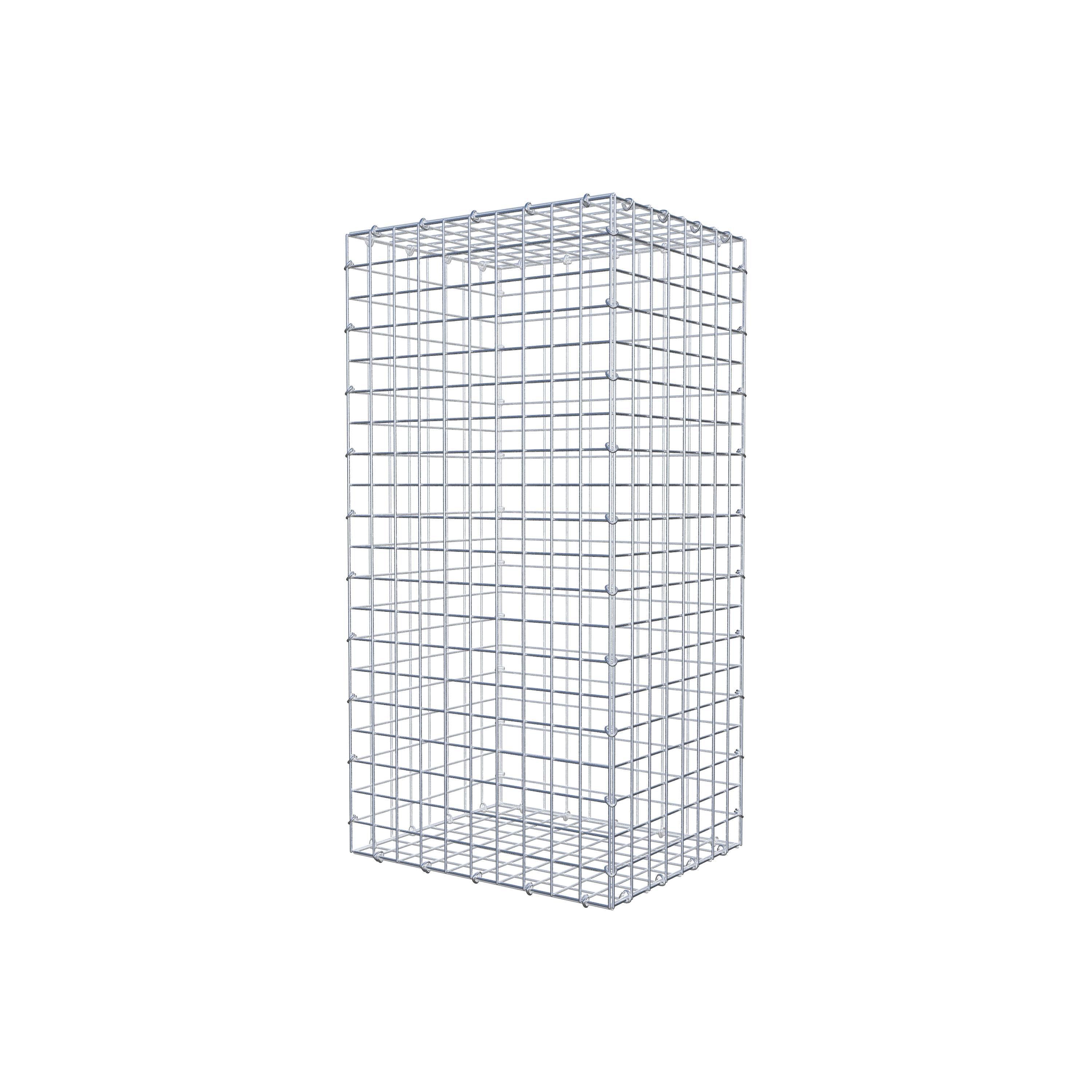 Gabion 100 cm x 40 cm x 50 cm (L x H x P), maillage 5 cm x 5 cm, anneau en C