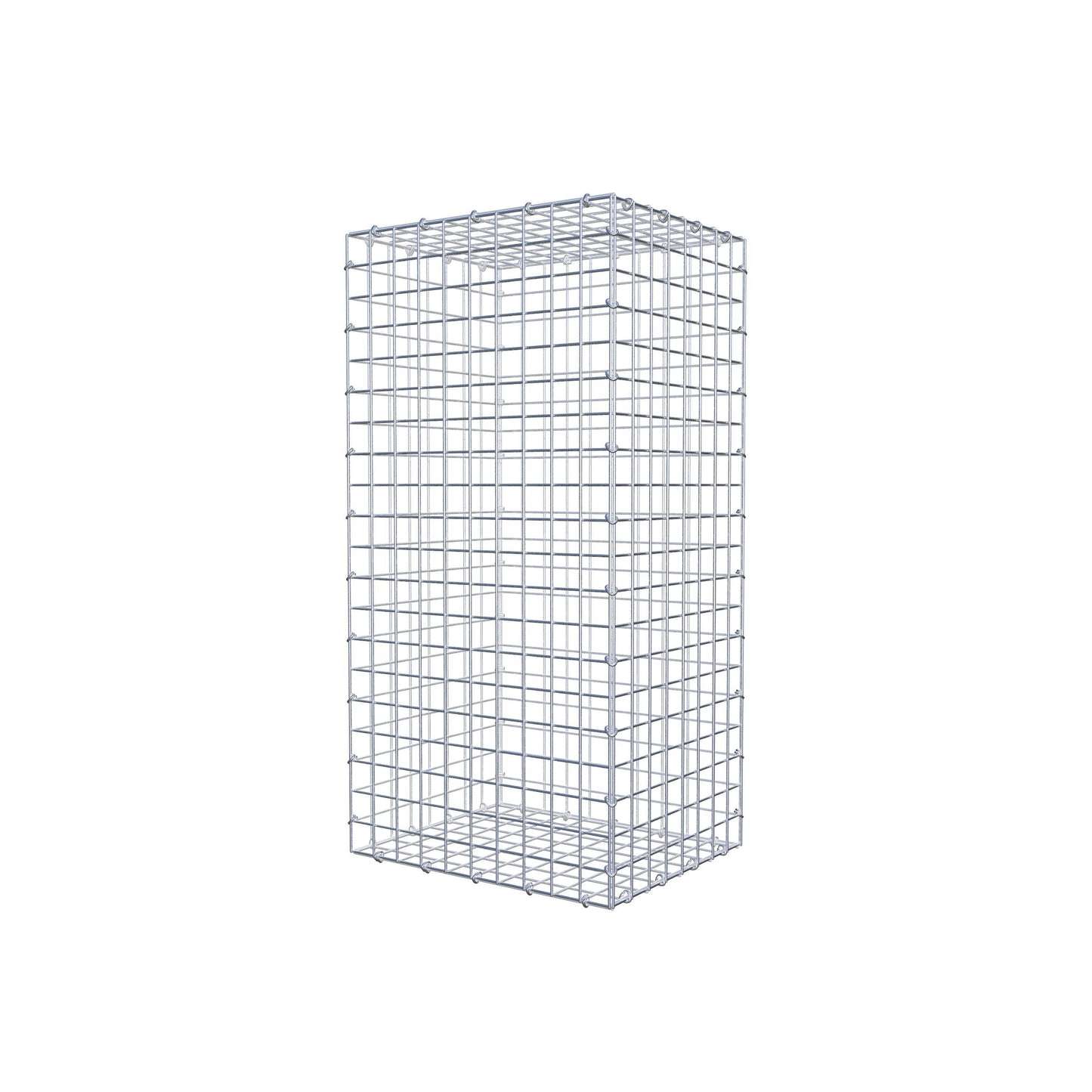 Gabion 100 cm x 40 cm x 50 cm (L x H x P), mailles 5 cm x 5 cm, anneau en C