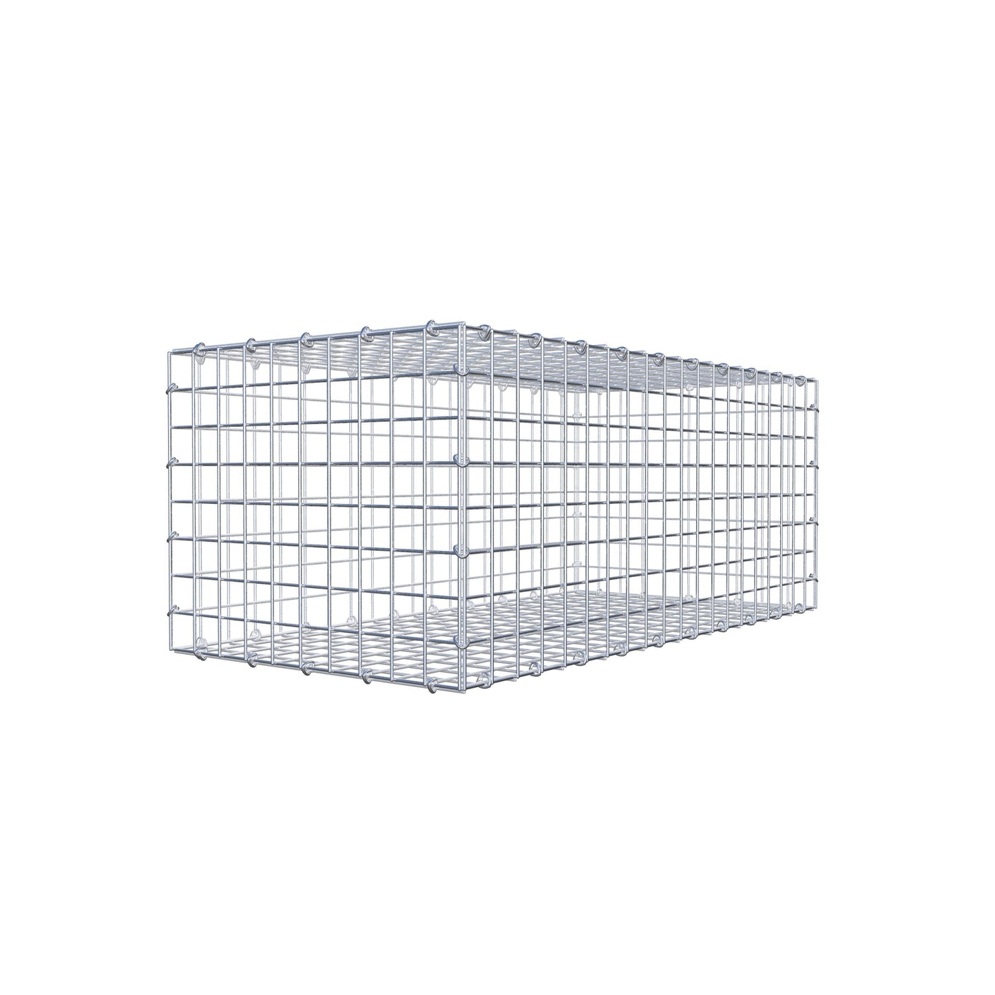 Gabion 100 cm x 40 cm x 50 cm (L x H x P), mailles 5 cm x 5 cm, anneau en C