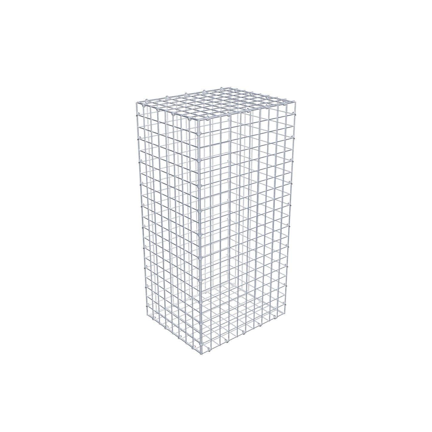 Gabion 100 cm x 40 cm x 50 cm (L x H x P), mailles 5 cm x 5 cm, anneau en C
