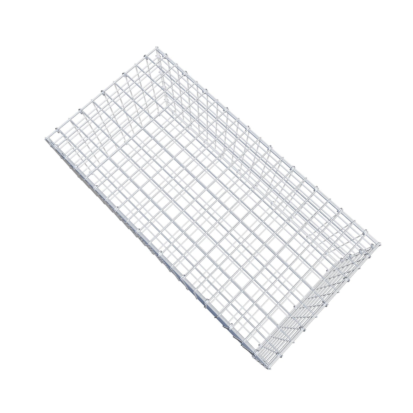 Gabion 100 cm x 40 cm x 50 cm (L x H x P), mailles 5 cm x 5 cm, anneau en C