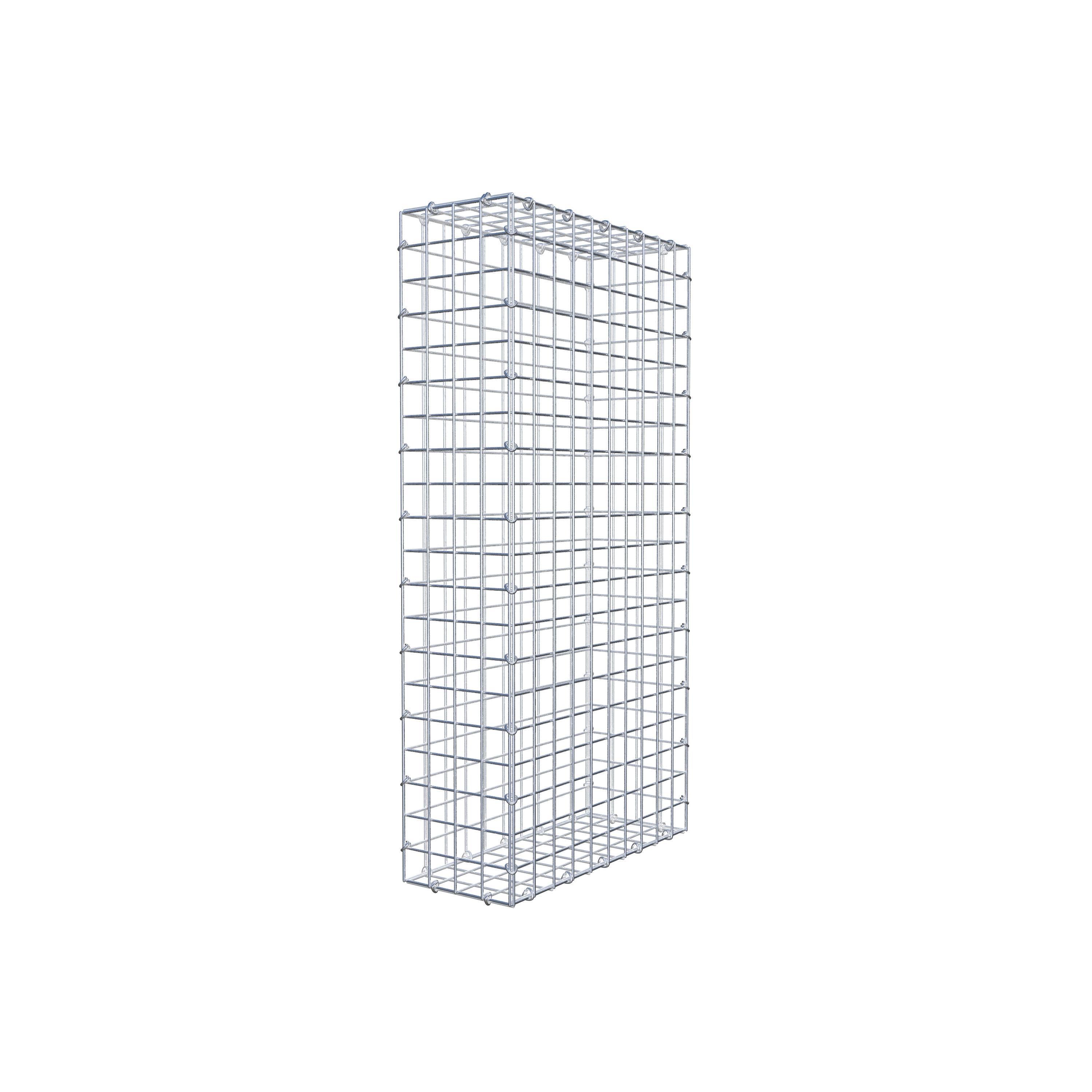 Gabion 100 cm x 50 cm x 20 cm (L x H x P), maille 5 cm x 5 cm, anneau en C