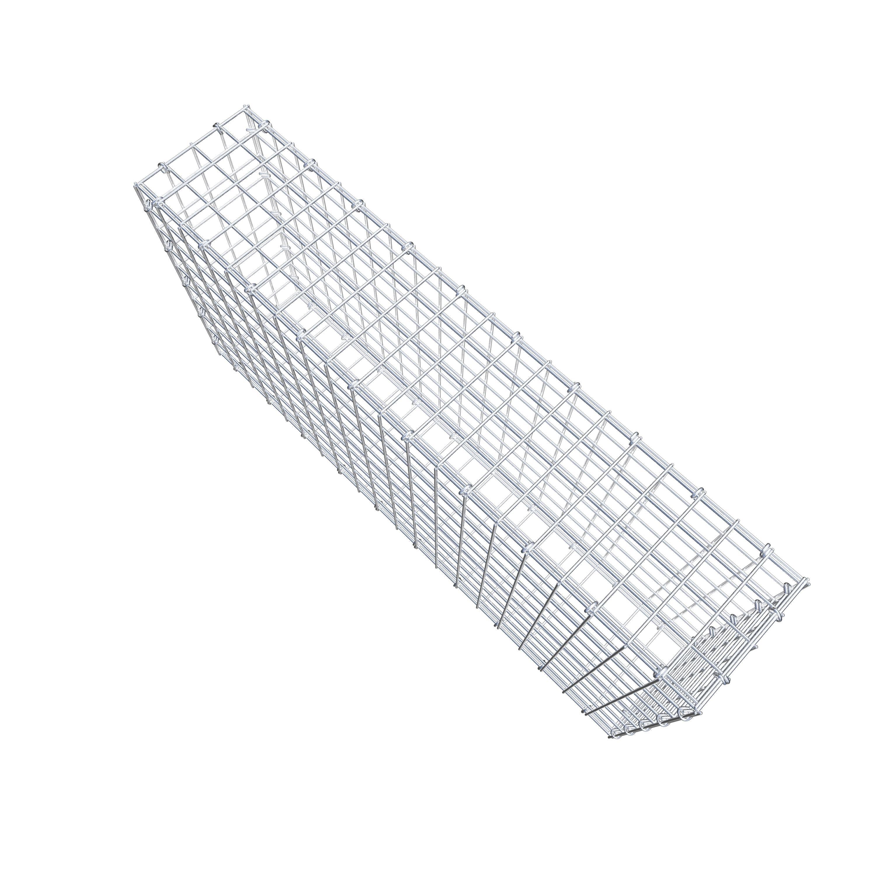 Gabion 100 cm x 50 cm x 20 cm (L x H x P), maille 5 cm x 5 cm, anneau en C