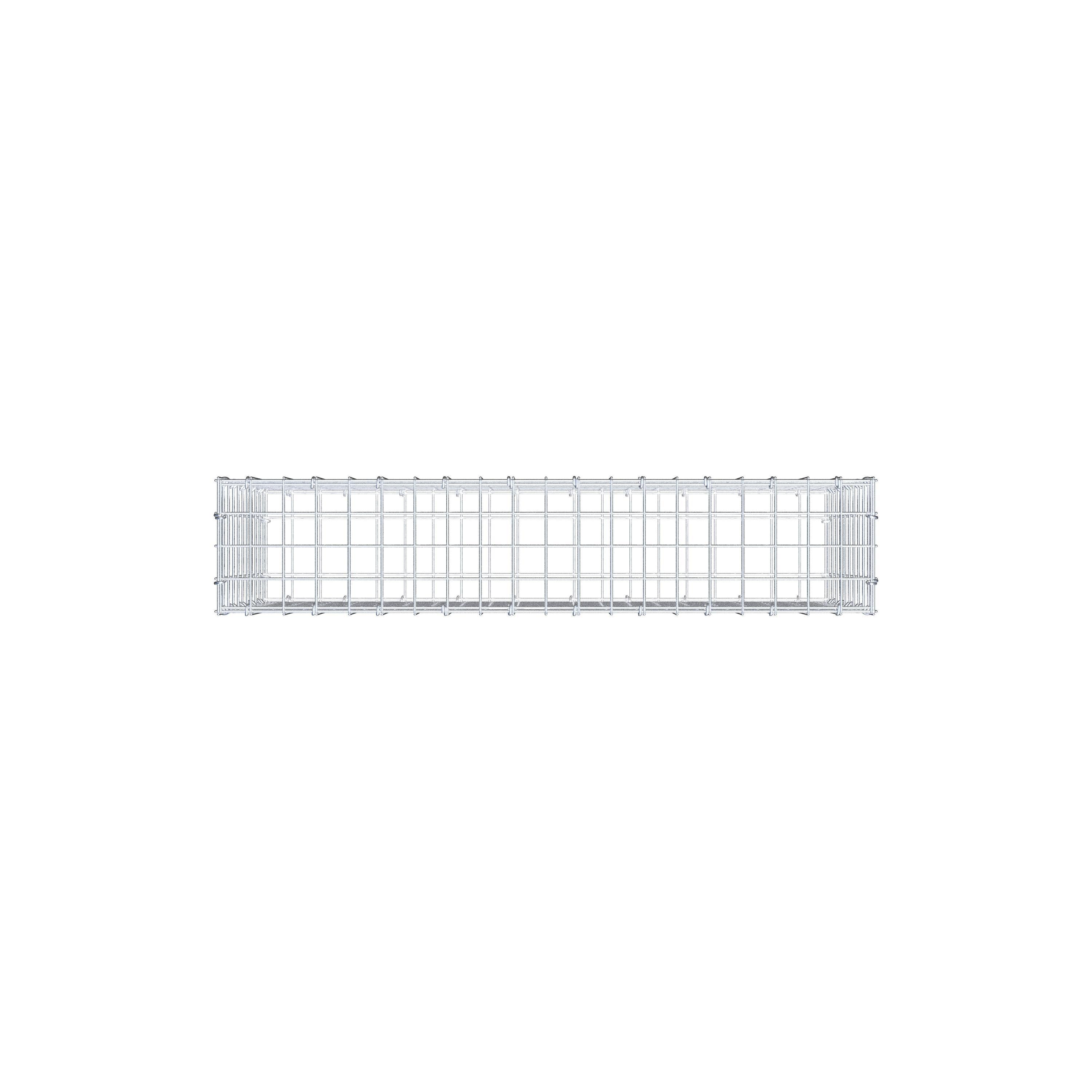 Gabion 100 cm x 50 cm x 20 cm (L x H x P), maille 5 cm x 5 cm, anneau en C