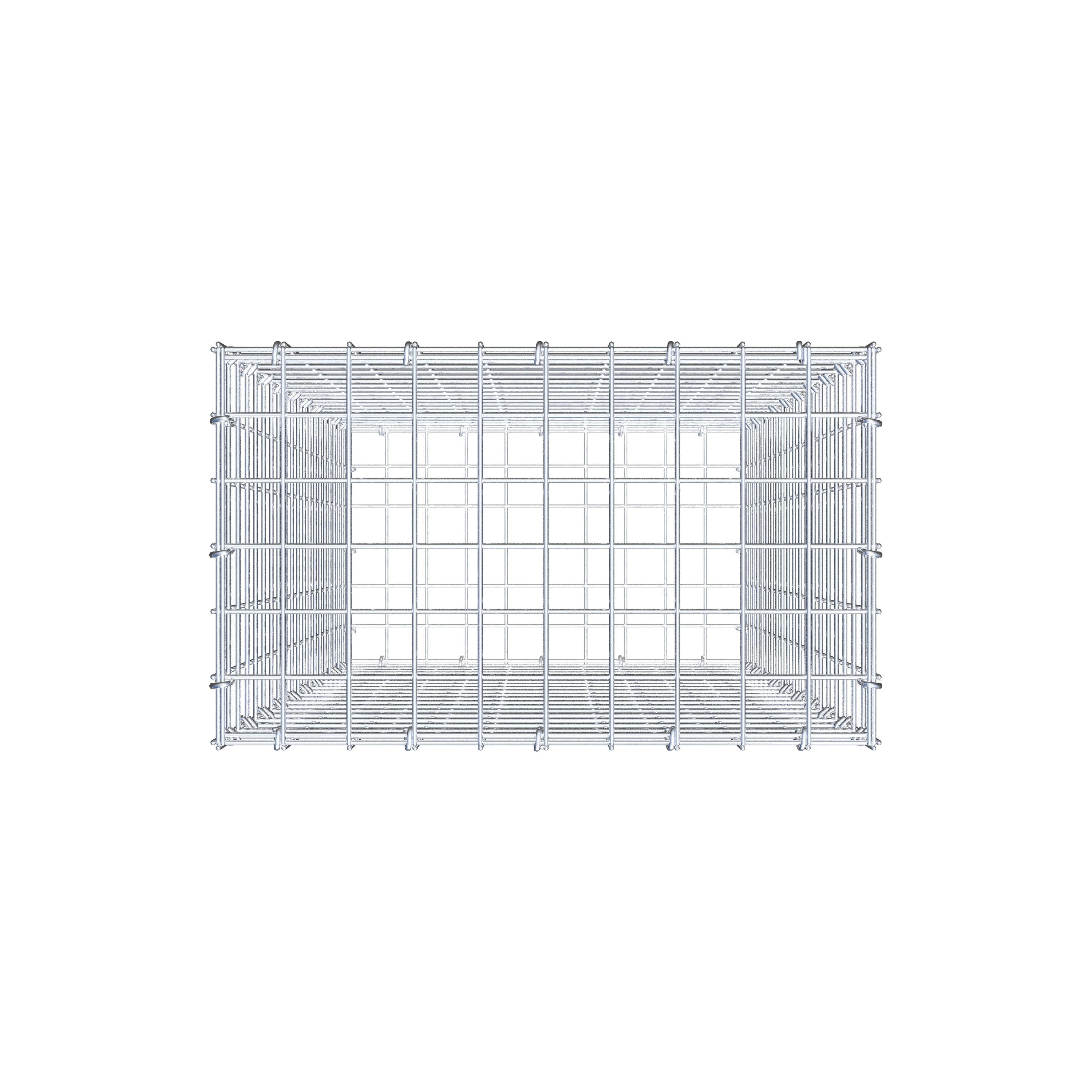 Gabion 100 cm x 50 cm x 30 cm (L x H x P), maillage 5 cm x 5 cm, anneau en C