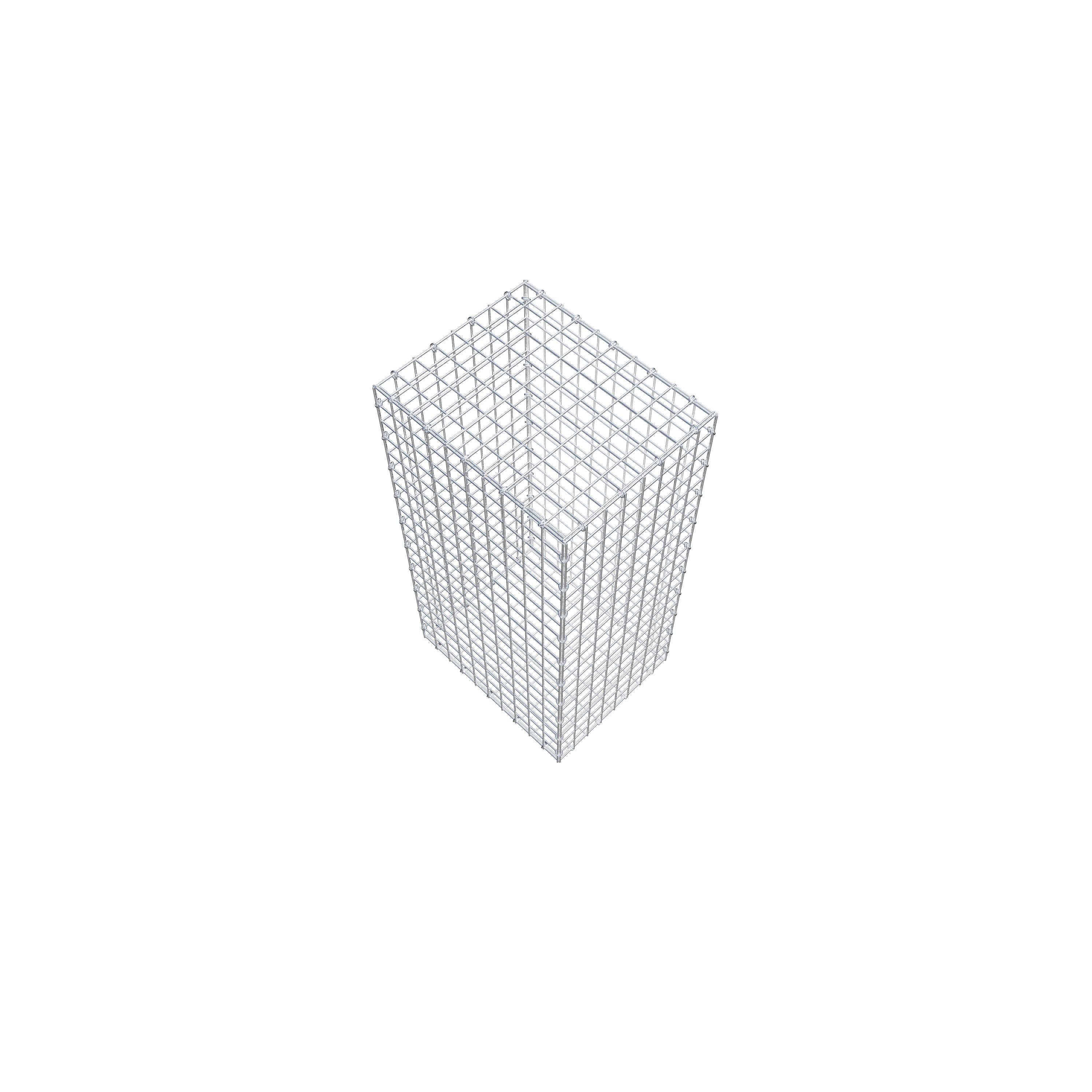 Gabion 100 cm x 50 cm x 40 cm (L x H x P), maille 5 cm x 5 cm, anneau en C