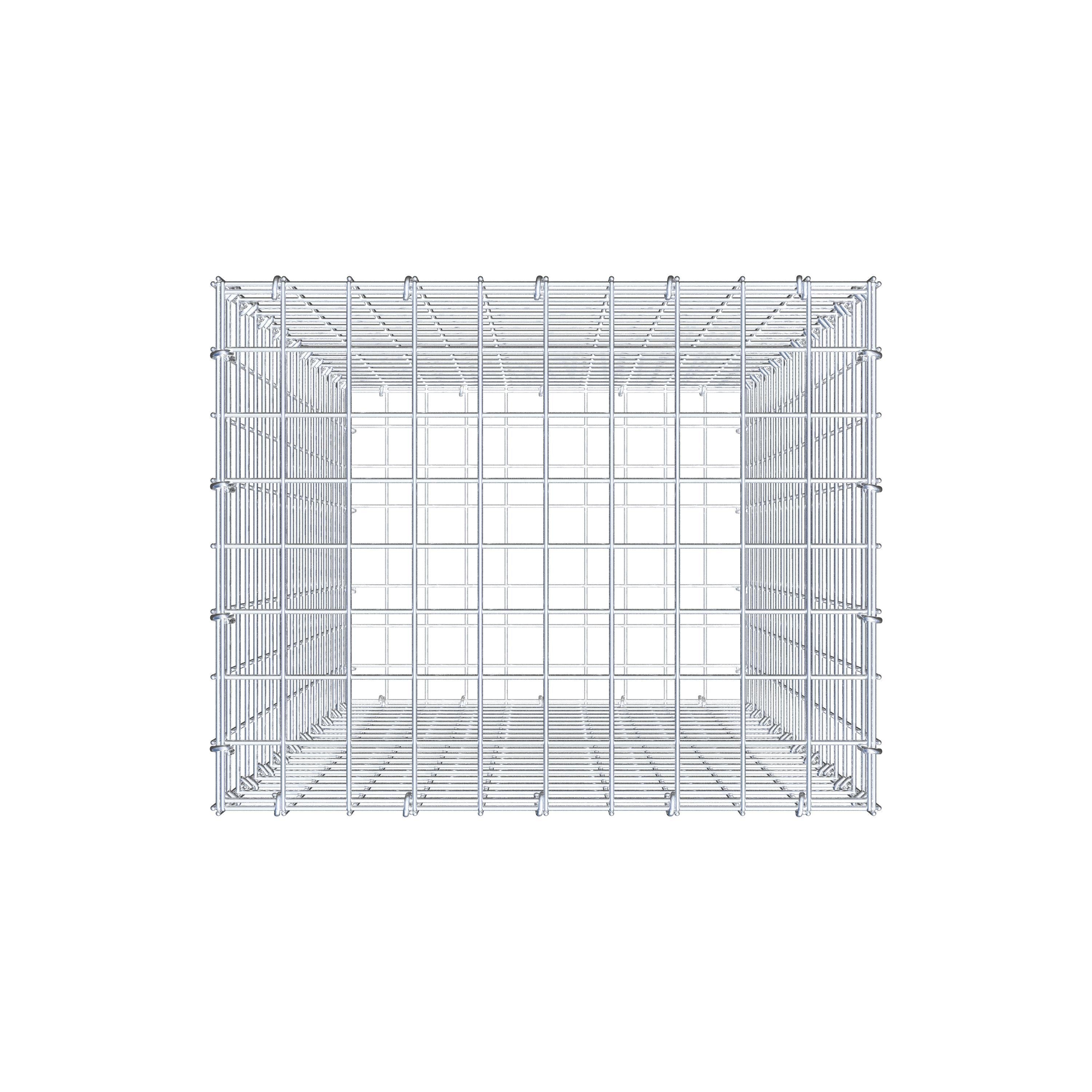 Gabion 100 cm x 50 cm x 40 cm (L x H x P), maille 5 cm x 5 cm, anneau en C