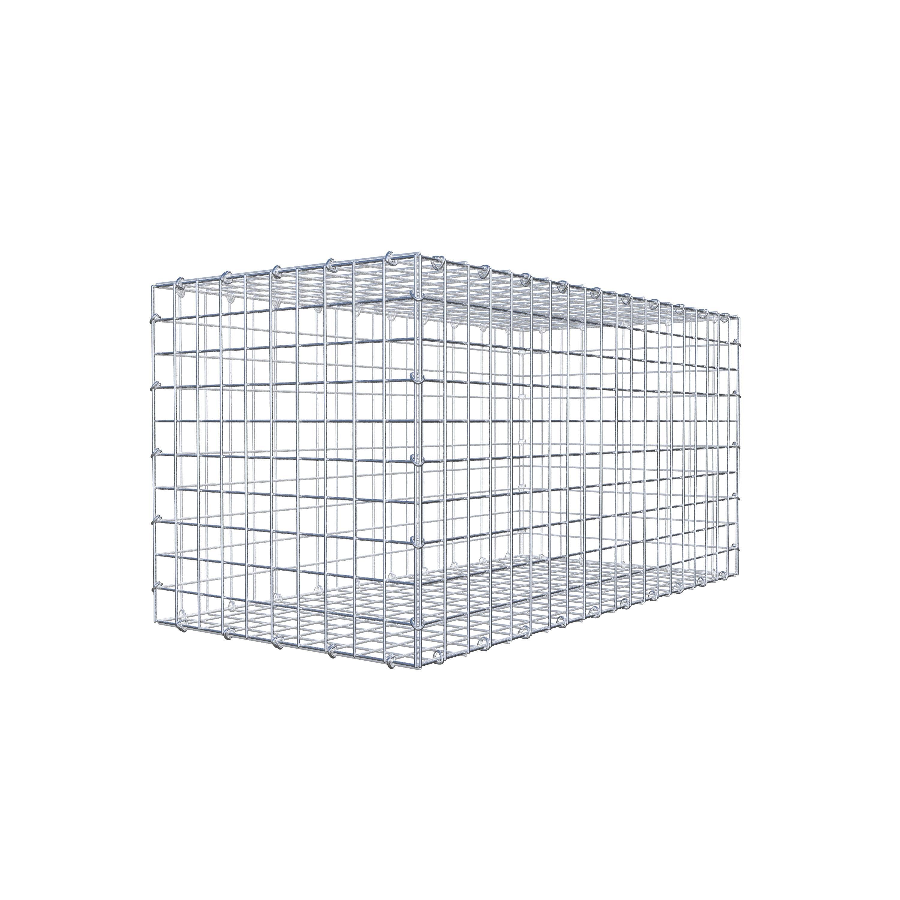 Gabion 100 cm x 50 cm x 50 cm (L x H x P), maillage 5 cm x 5 cm, anneau en C