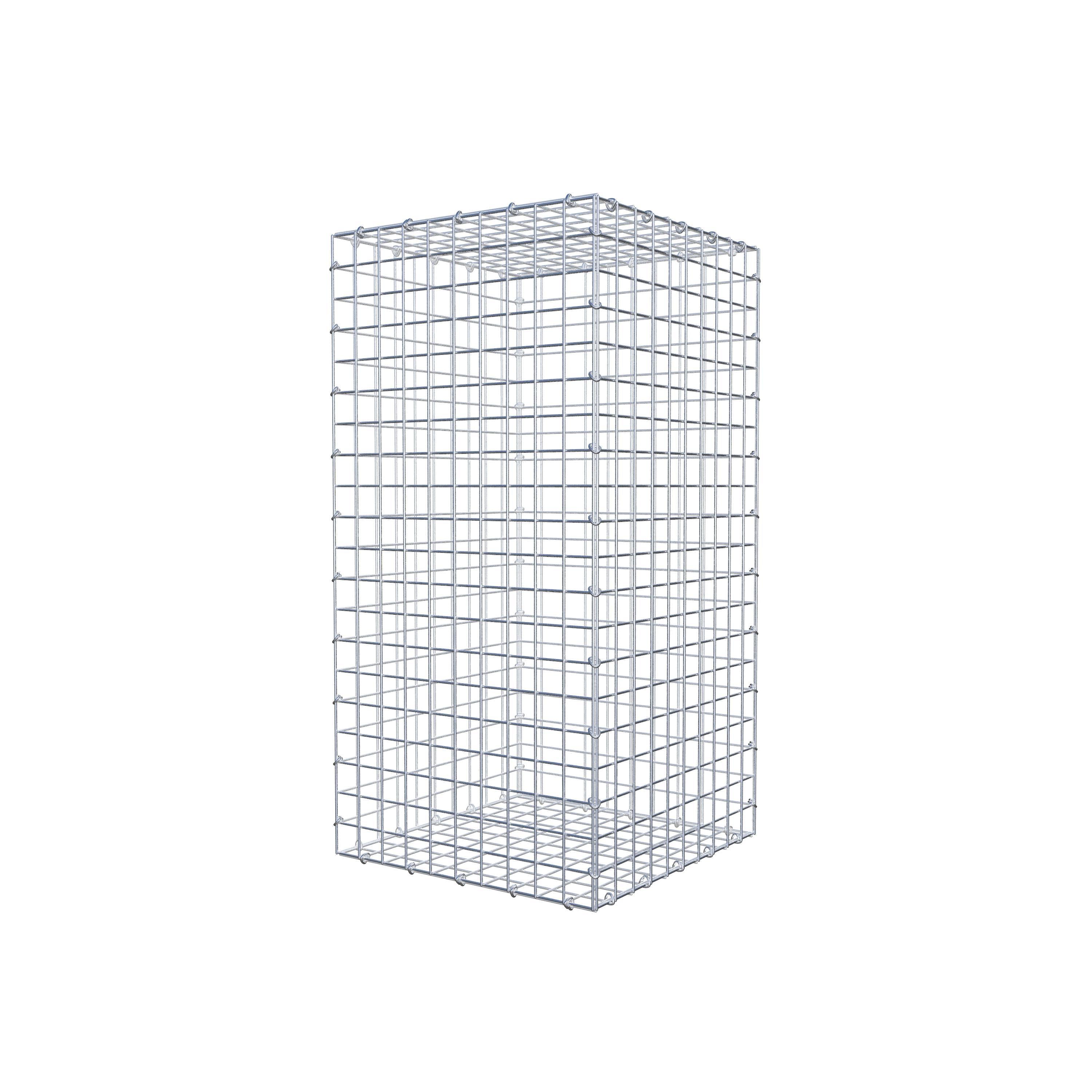 Gabion 100 cm x 50 cm x 50 cm (L x H x P), maillage 5 cm x 5 cm, anneau en C