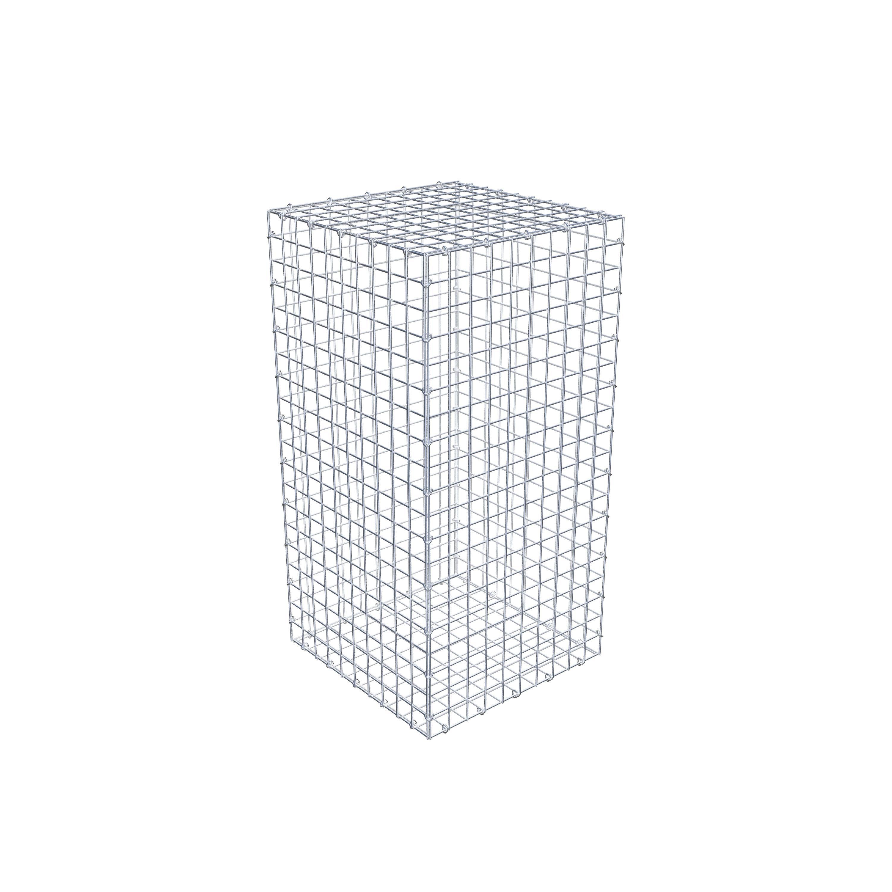 Gabion 100 cm x 50 cm x 50 cm (L x H x P), maillage 5 cm x 5 cm, anneau en C