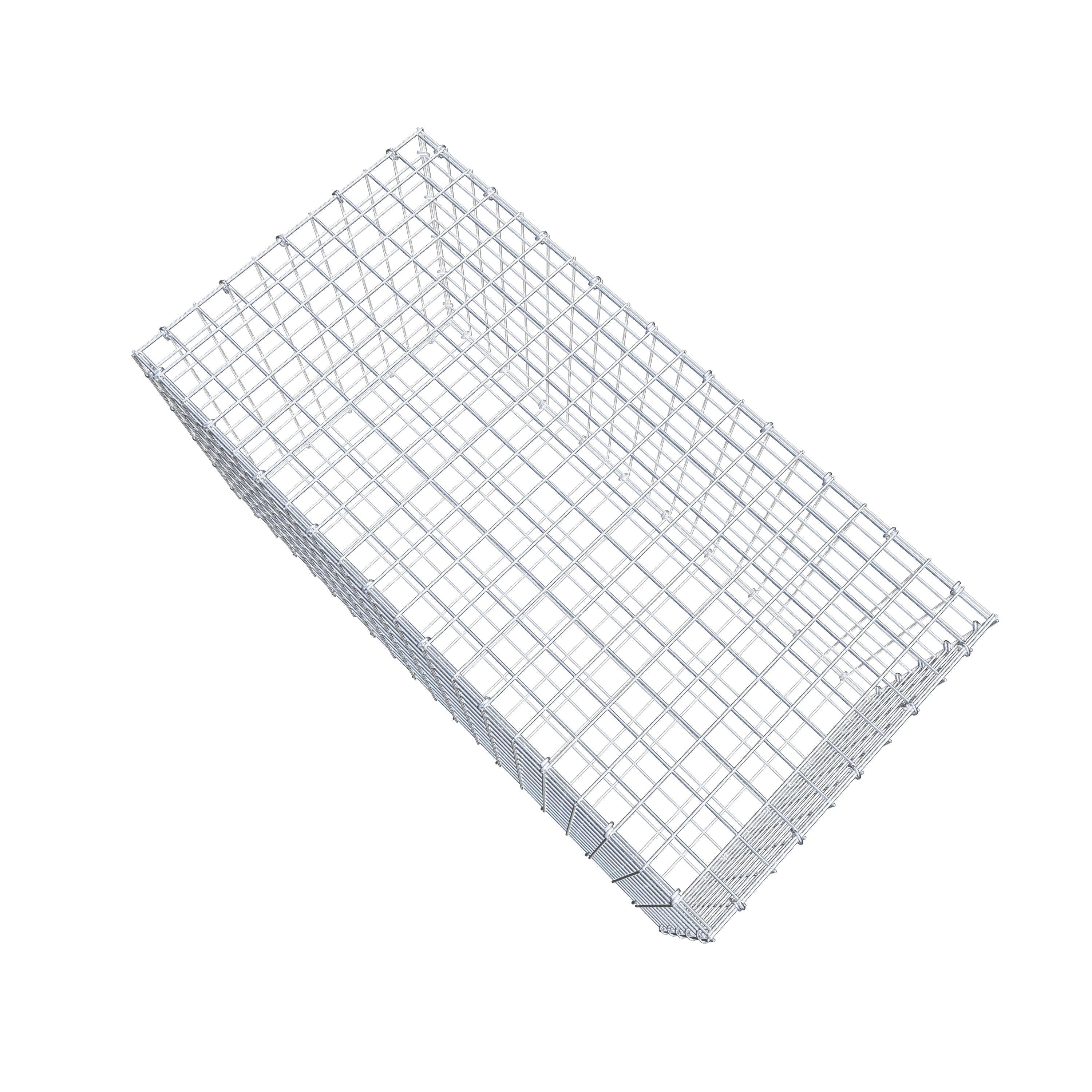 Gabion 100 cm x 50 cm x 50 cm (L x H x P), maillage 5 cm x 5 cm, anneau en C