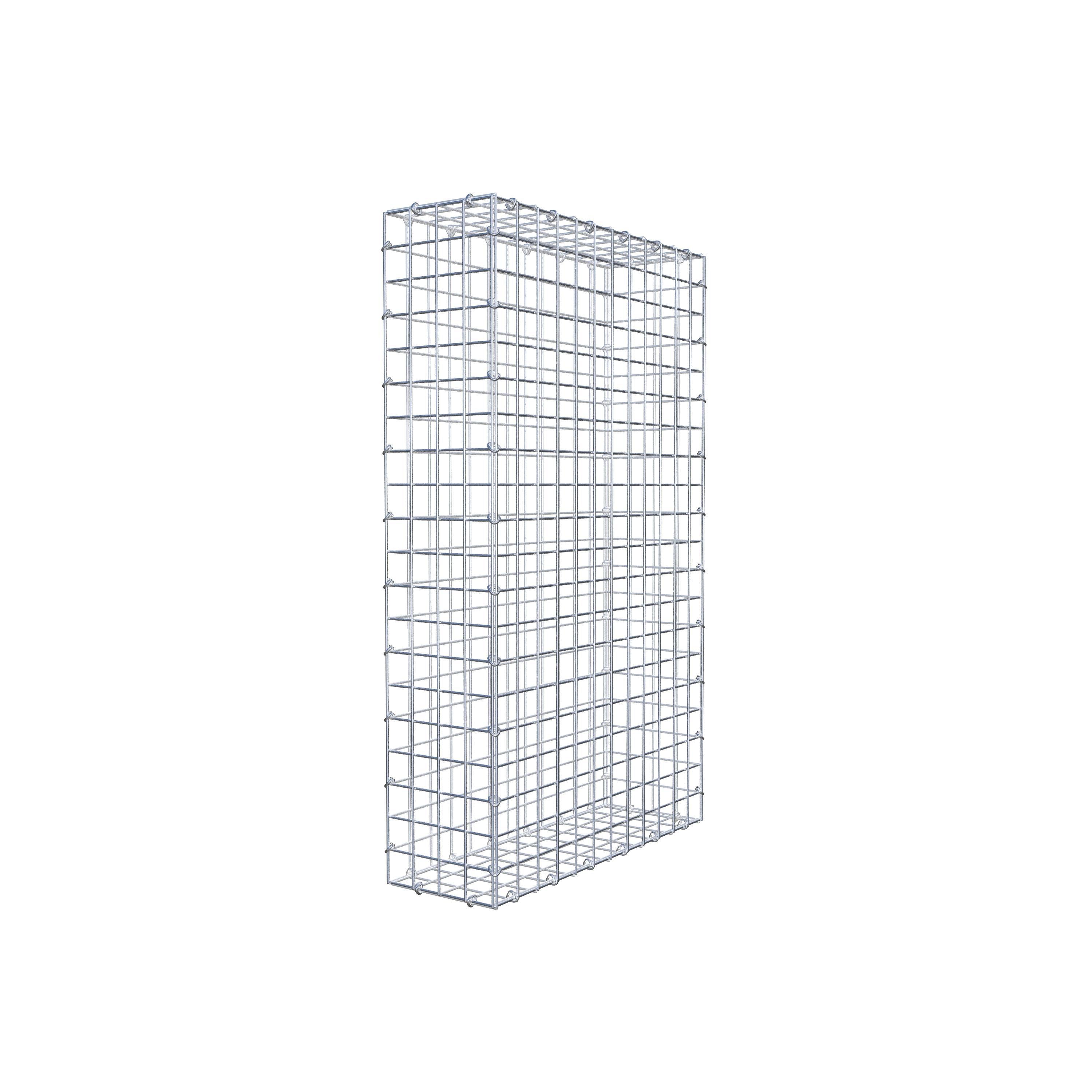 Gabion 100 cm x 60 cm x 20 cm (L x H x P), maille 5 cm x 5 cm, anneau en C