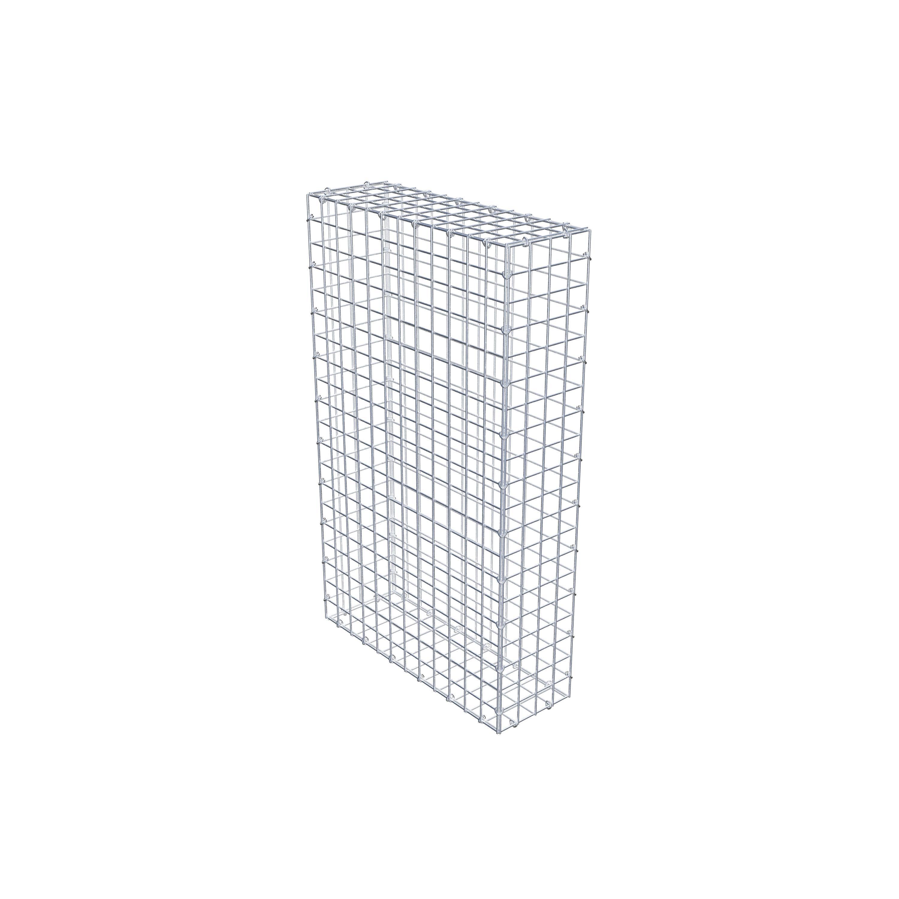 Gabion 100 cm x 60 cm x 20 cm (L x H x P), maille 5 cm x 5 cm, anneau en C