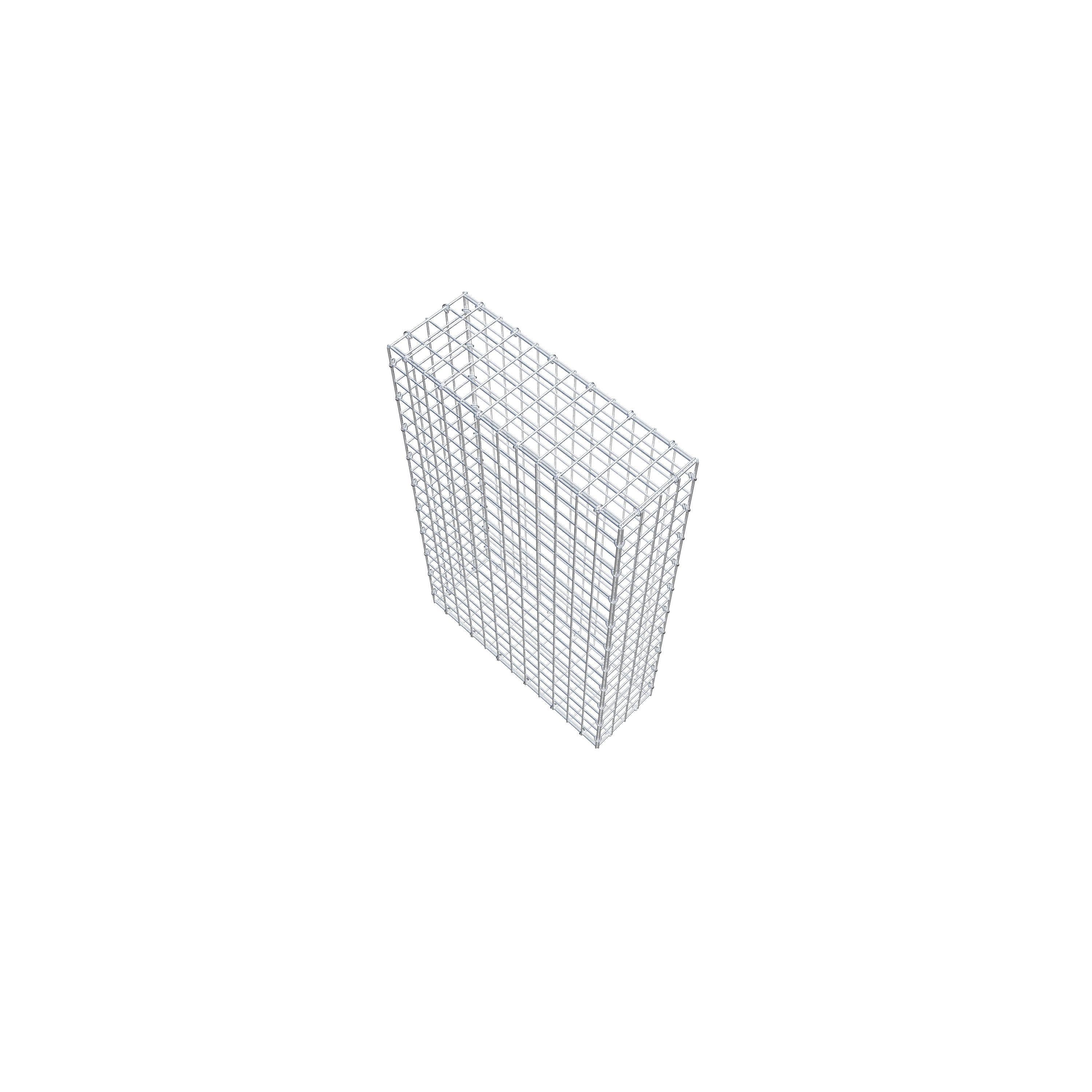 Gabion 100 cm x 60 cm x 20 cm (L x H x P), maille 5 cm x 5 cm, anneau en C