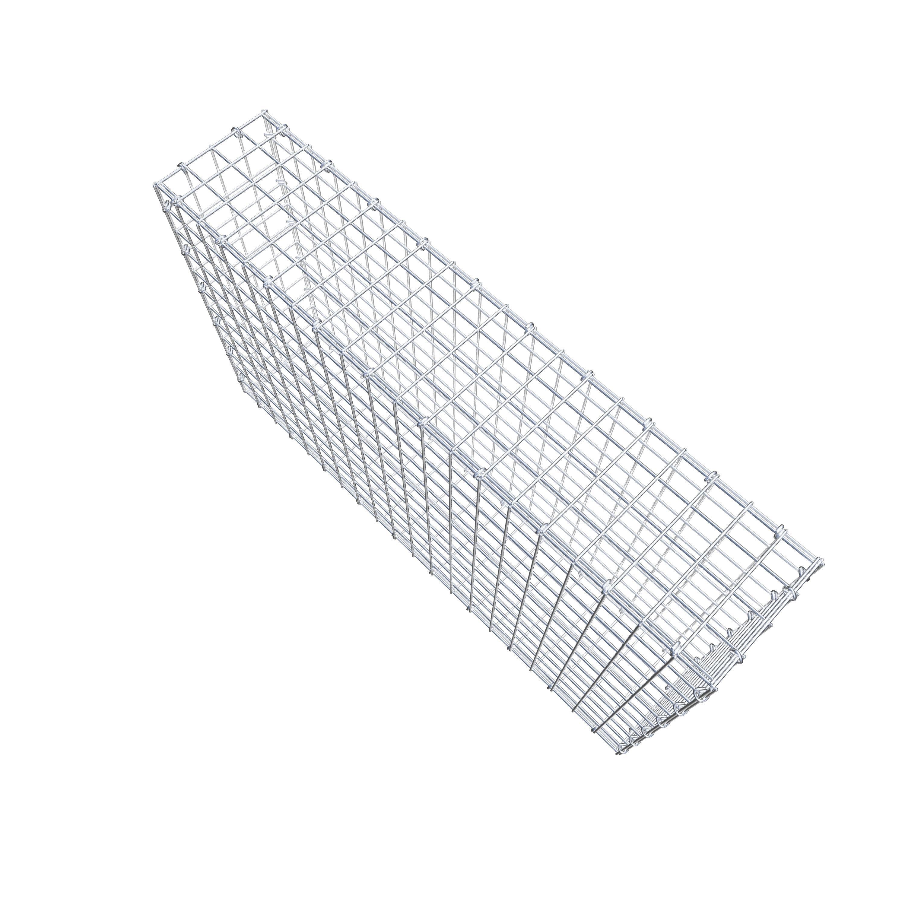 Gabion 100 cm x 60 cm x 20 cm (L x H x P), maille 5 cm x 5 cm, anneau en C