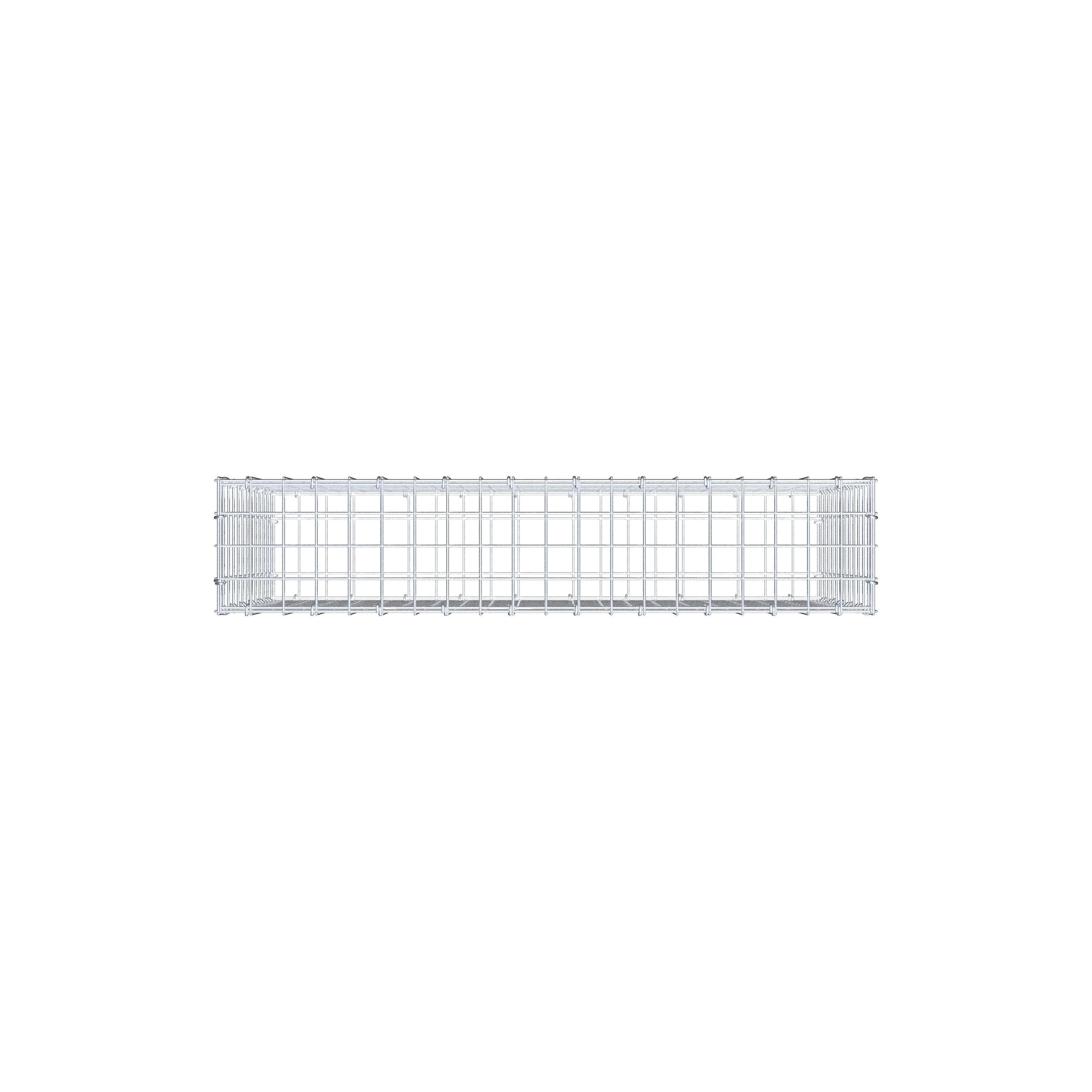 Gabion 100 cm x 60 cm x 20 cm (L x H x P), maille 5 cm x 5 cm, anneau en C