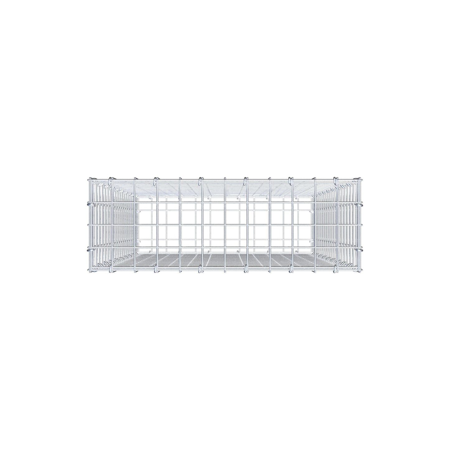 Gabion 100 cm x 60 cm x 20 cm (L x H x D), maskstorlek 5 cm x 5 cm, C-ring