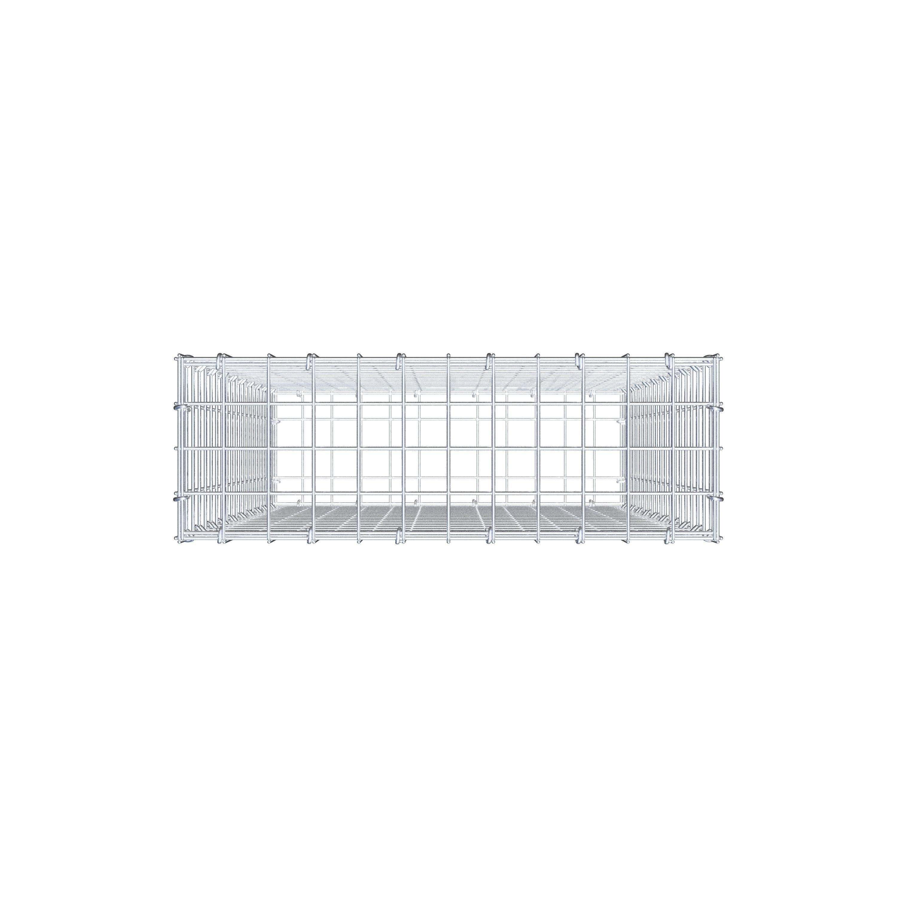 Gabion 100 cm x 60 cm x 20 cm (L x H x P), maille 5 cm x 5 cm, anneau en C