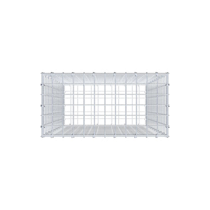 Gabion 100 cm x 60 cm x 30 cm (L x H x D), maskstorlek 5 cm x 5 cm, C-ring