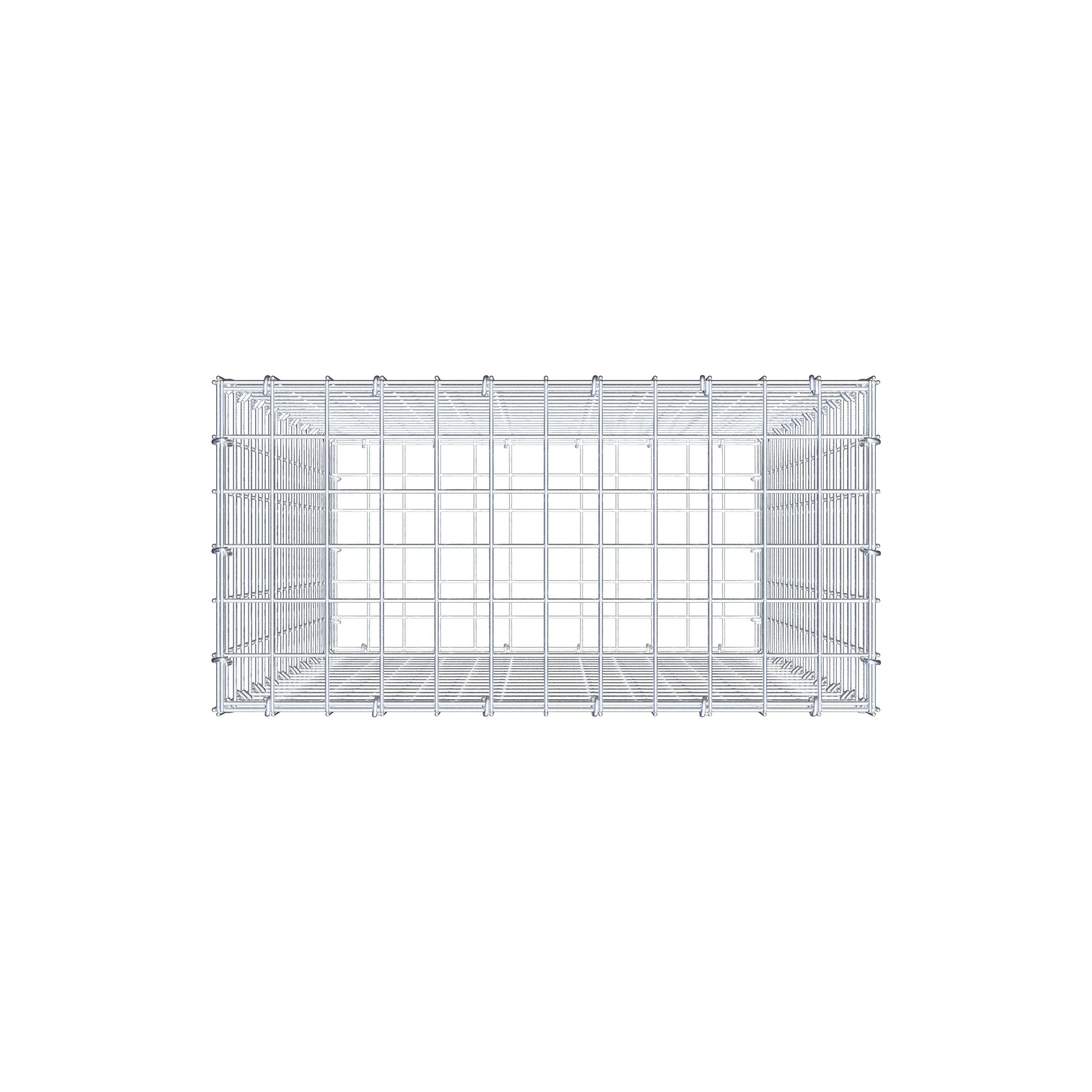 Gabion 100 cm x 60 cm x 30 cm (L x H x P), maille 5 cm x 5 cm, anneau en C