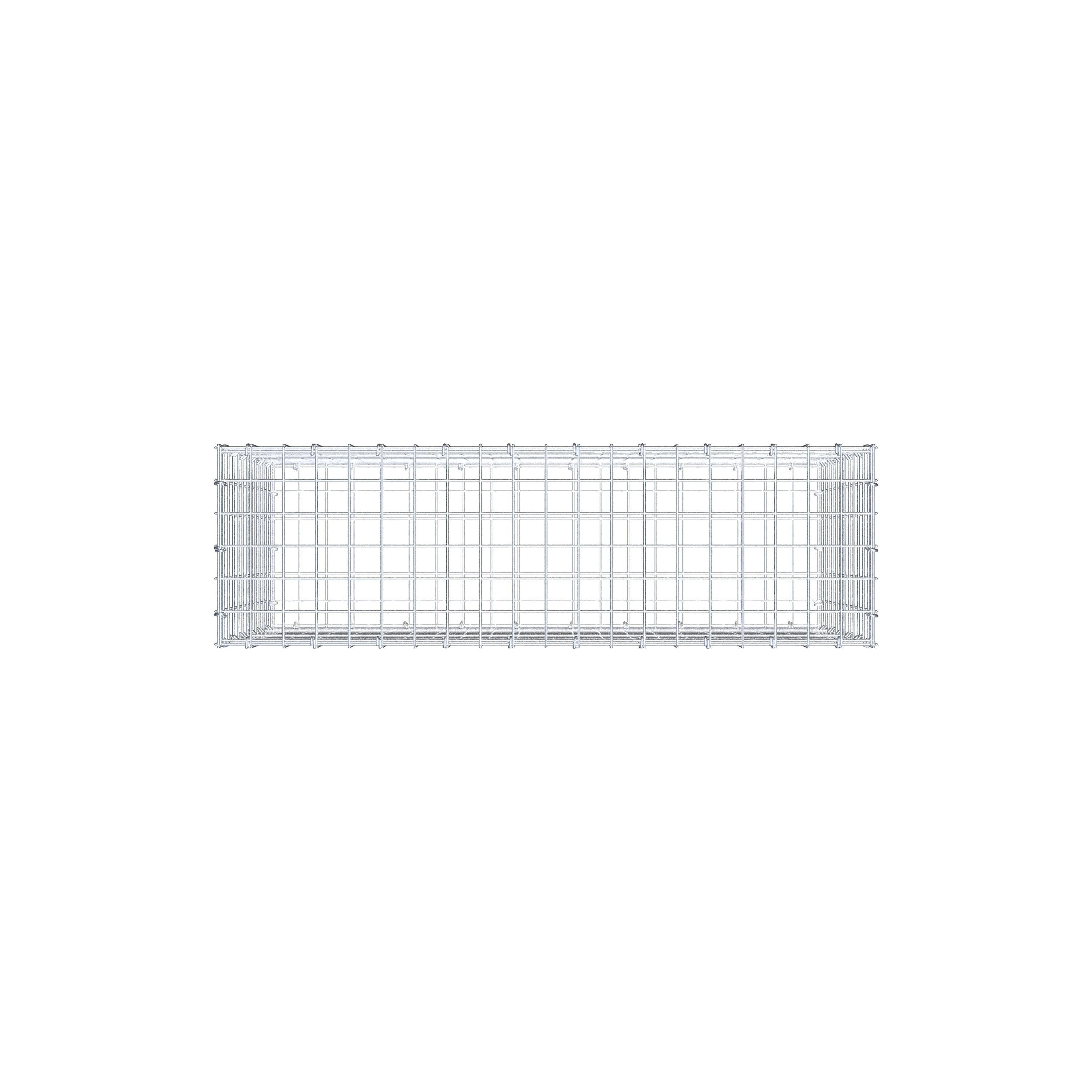 Gabion 100 cm x 60 cm x 30 cm (L x H x P), maille 5 cm x 5 cm, anneau en C