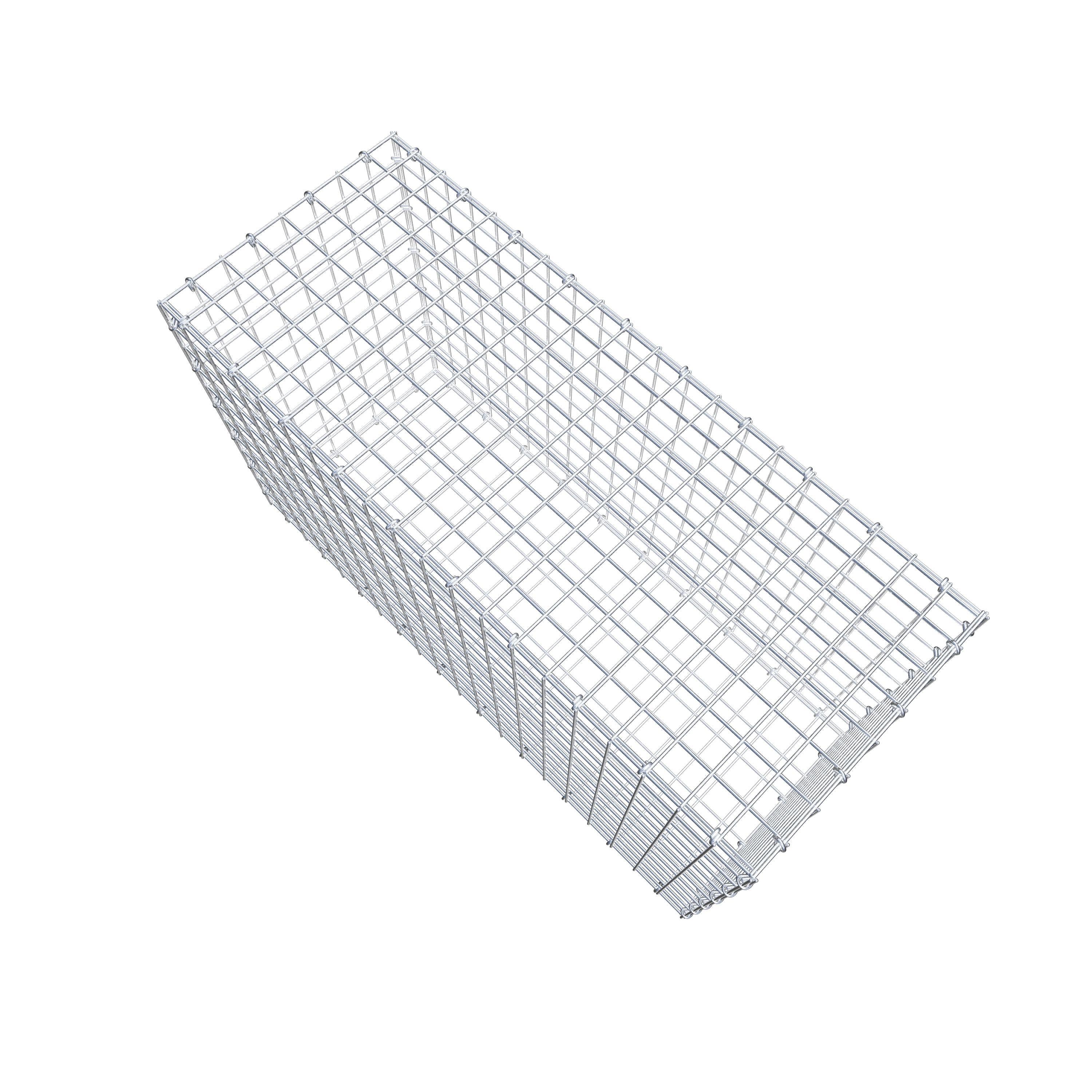 Gabion 100 cm x 60 cm x 40 cm (L x H x P), maille 5 cm x 5 cm, anneau en C