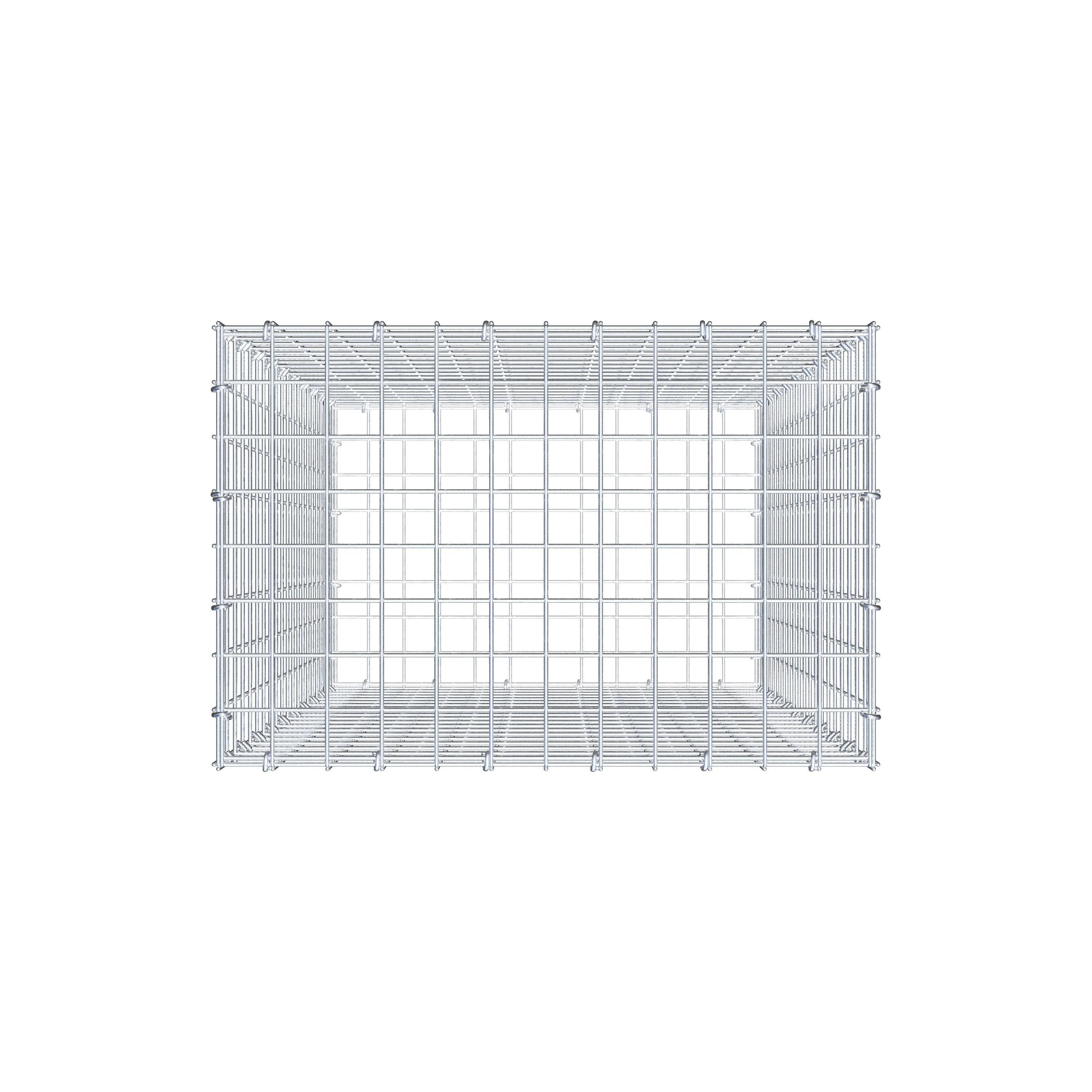 Gabion 100 cm x 60 cm x 40 cm (L x H x P), maille 5 cm x 5 cm, anneau en C