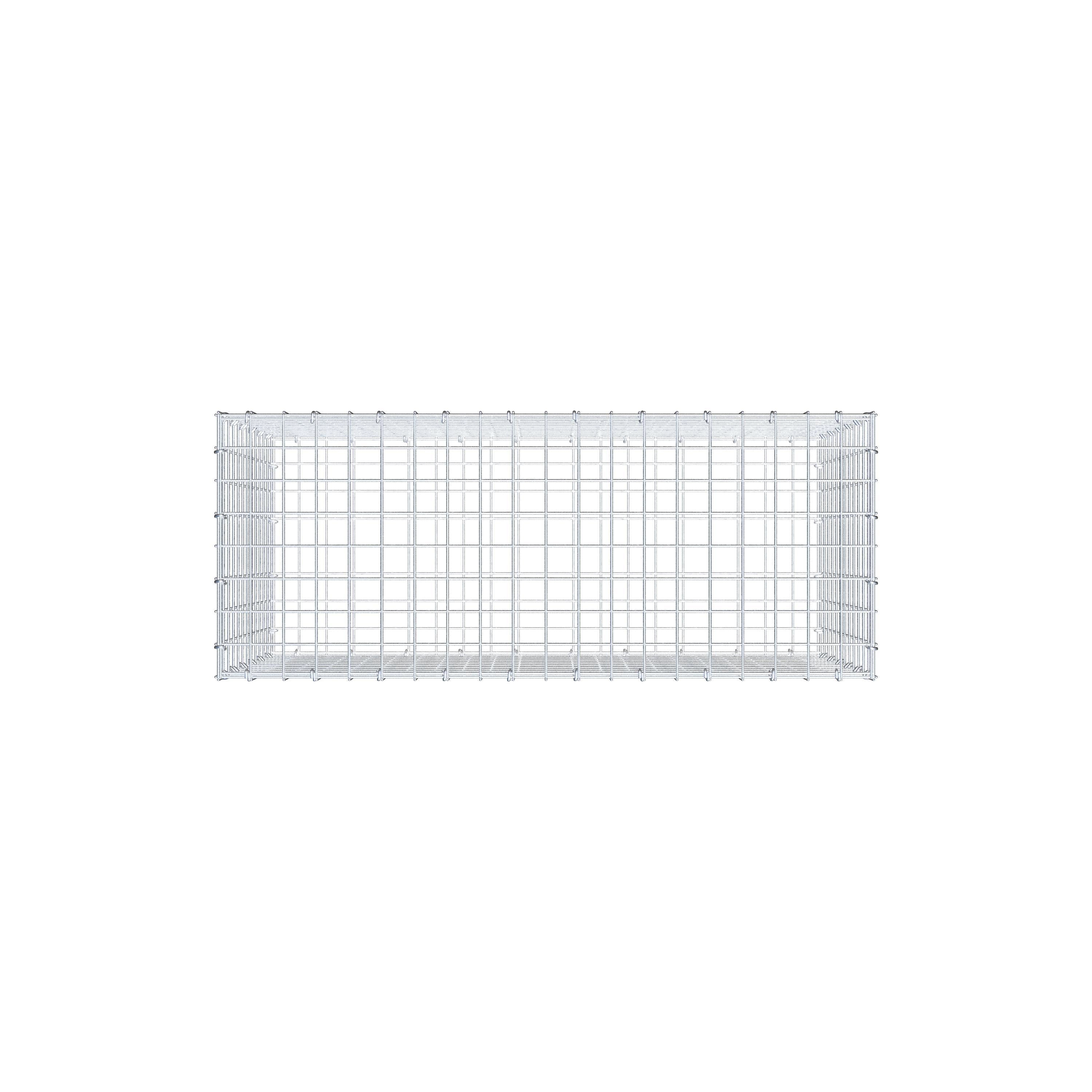 Gabion 100 cm x 60 cm x 40 cm (L x H x P), maille 5 cm x 5 cm, anneau en C