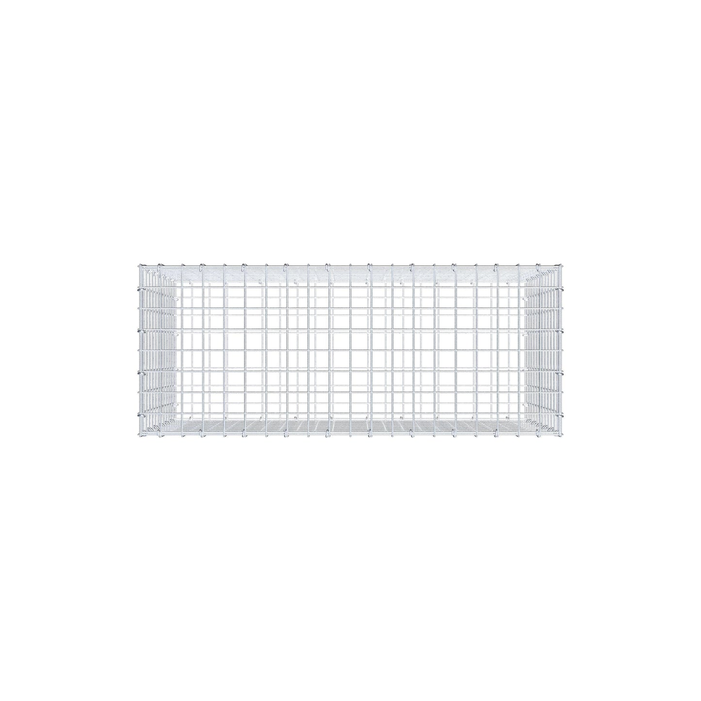 Gabion 100 cm x 60 cm x 40 cm (L x H x D), maskstorlek 5 cm x 5 cm, C-ring