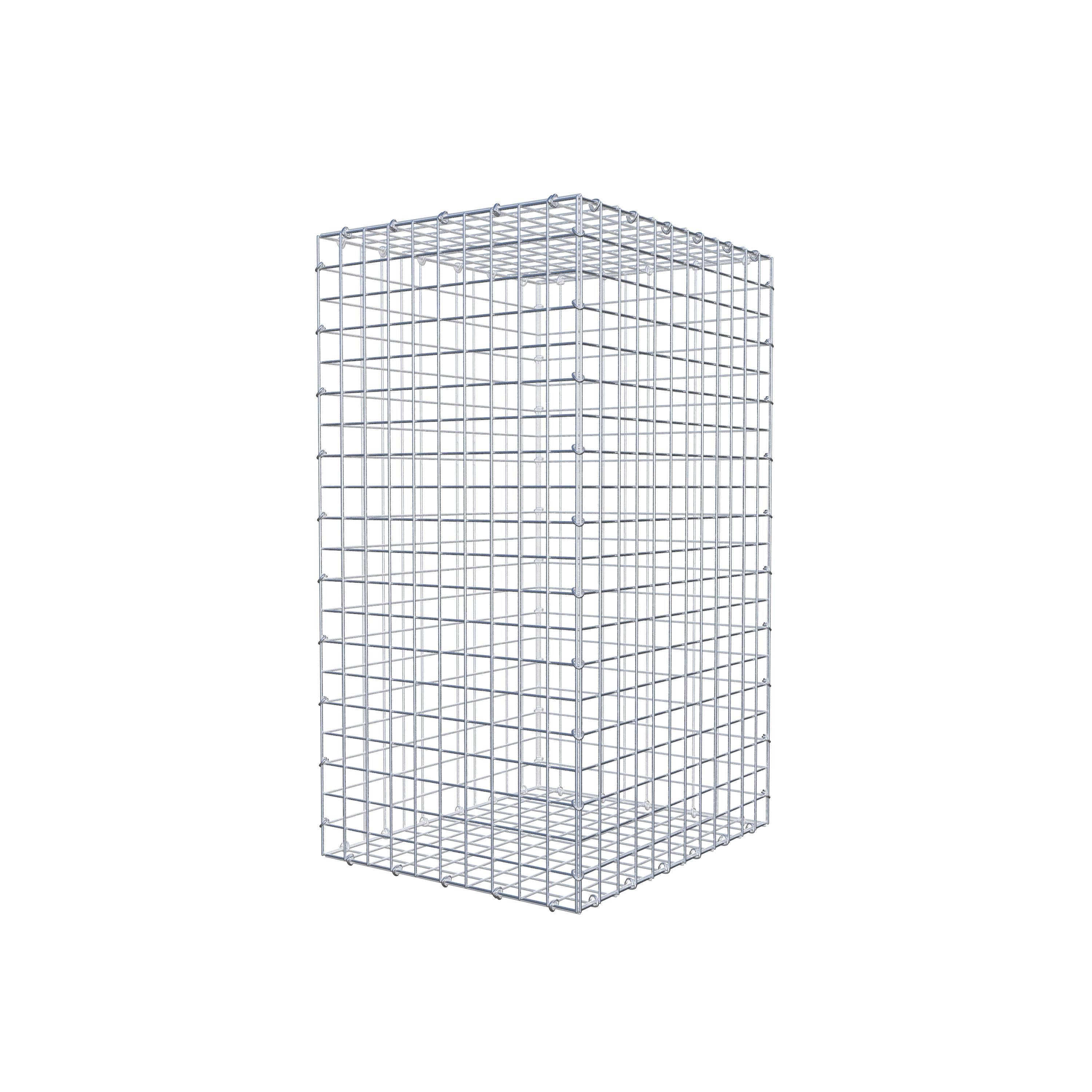 Gabion 100 cm x 60 cm x 50 cm (L x H x P), maille 5 cm x 5 cm, anneau en C