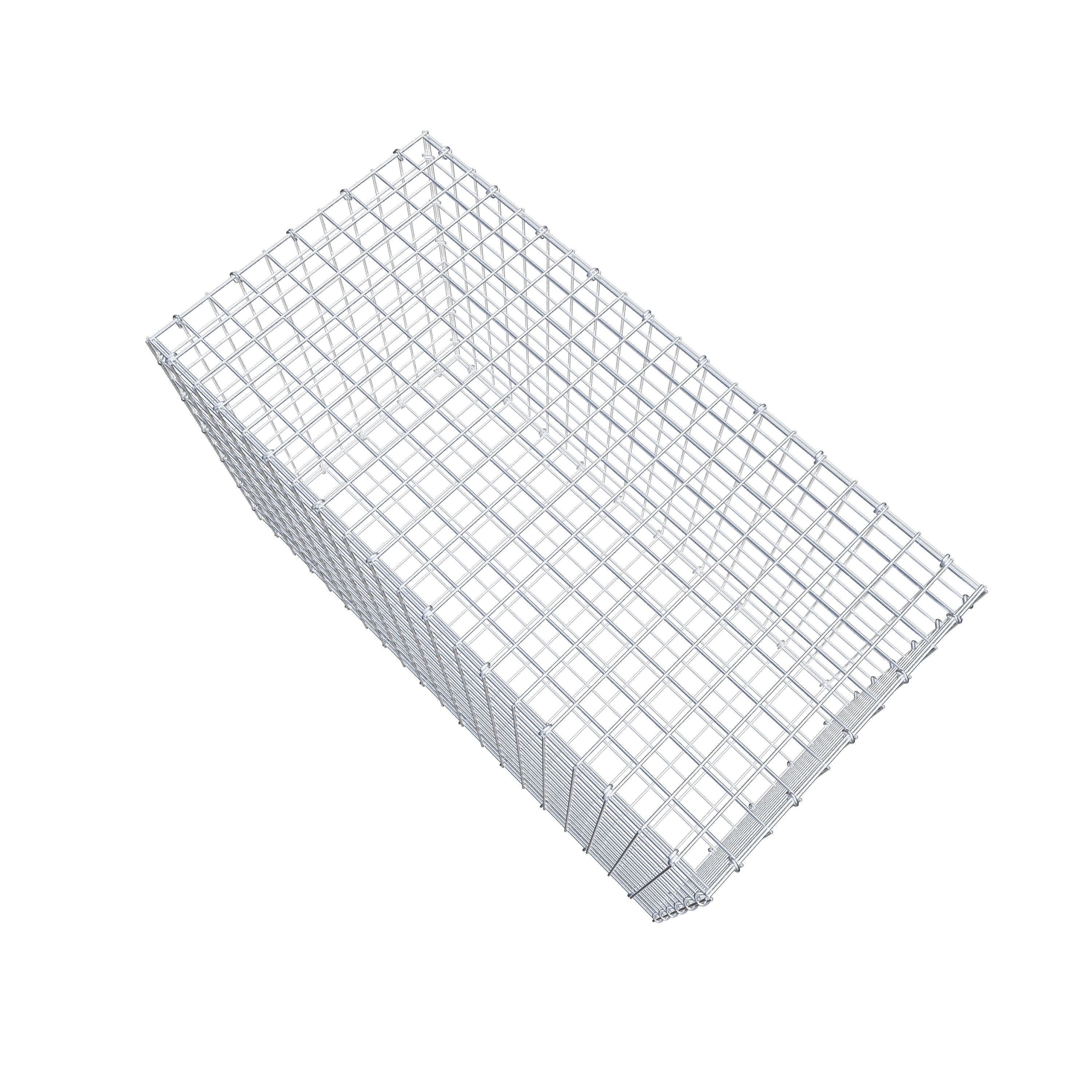 Gabion 100 cm x 60 cm x 50 cm (L x H x P), maille 5 cm x 5 cm, anneau en C