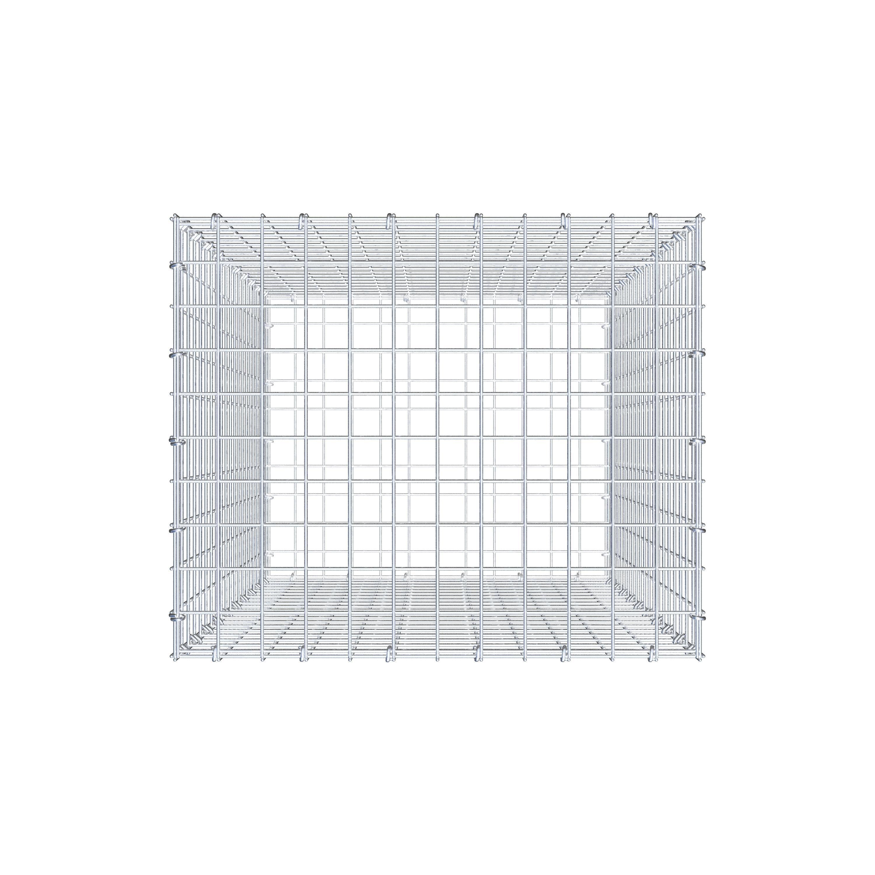 Gabion 100 cm x 60 cm x 50 cm (L x H x P), maille 5 cm x 5 cm, anneau en C