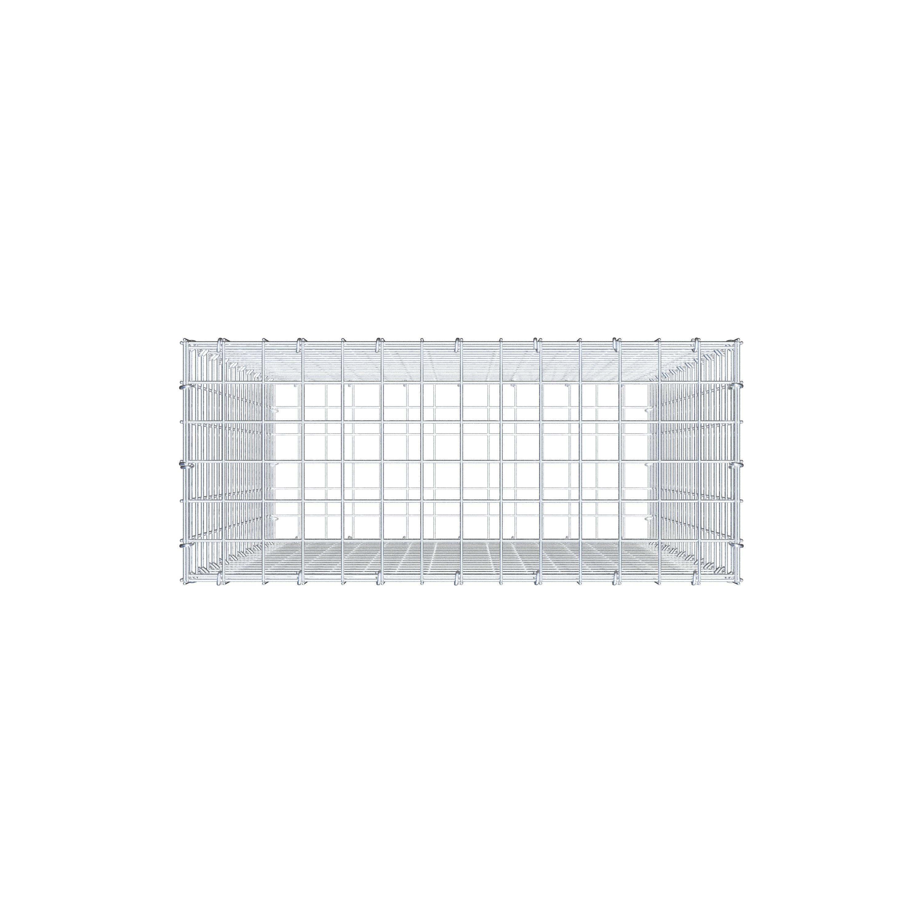 Gabion 100 cm x 70 cm x 30 cm (L x H x P), maille 5 cm x 5 cm, anneau en C