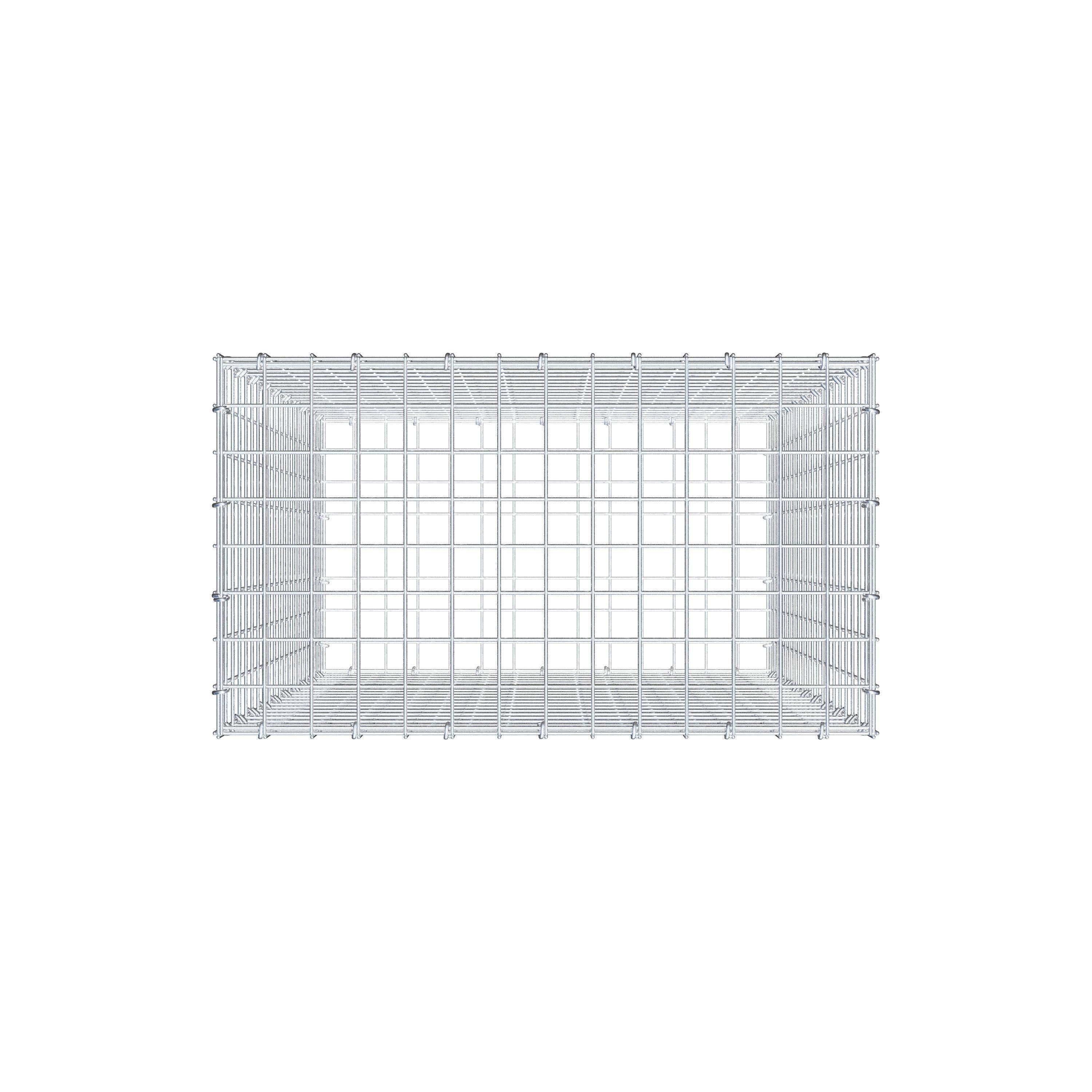 Gabion 100 cm x 70 cm x 40 cm (L x H x P), maille 5 cm x 5 cm, anneau en C