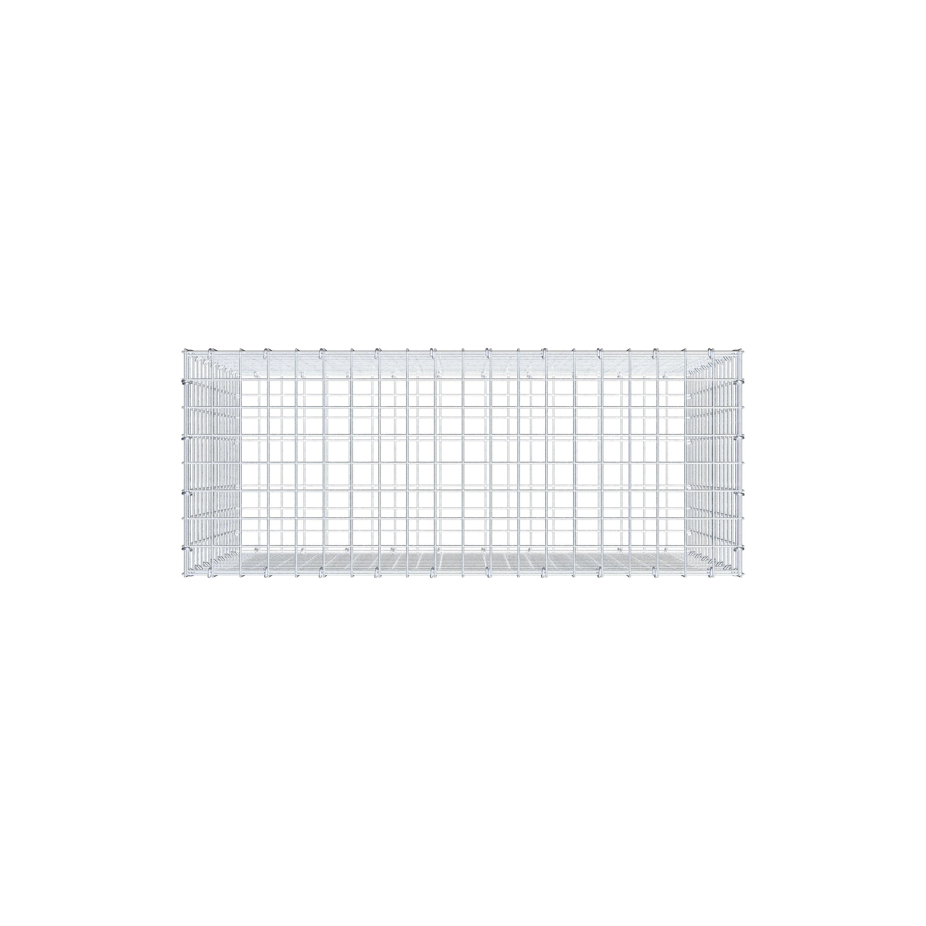 Gabion 100 cm x 70 cm x 40 cm (L x H x P), maille 5 cm x 5 cm, anneau en C