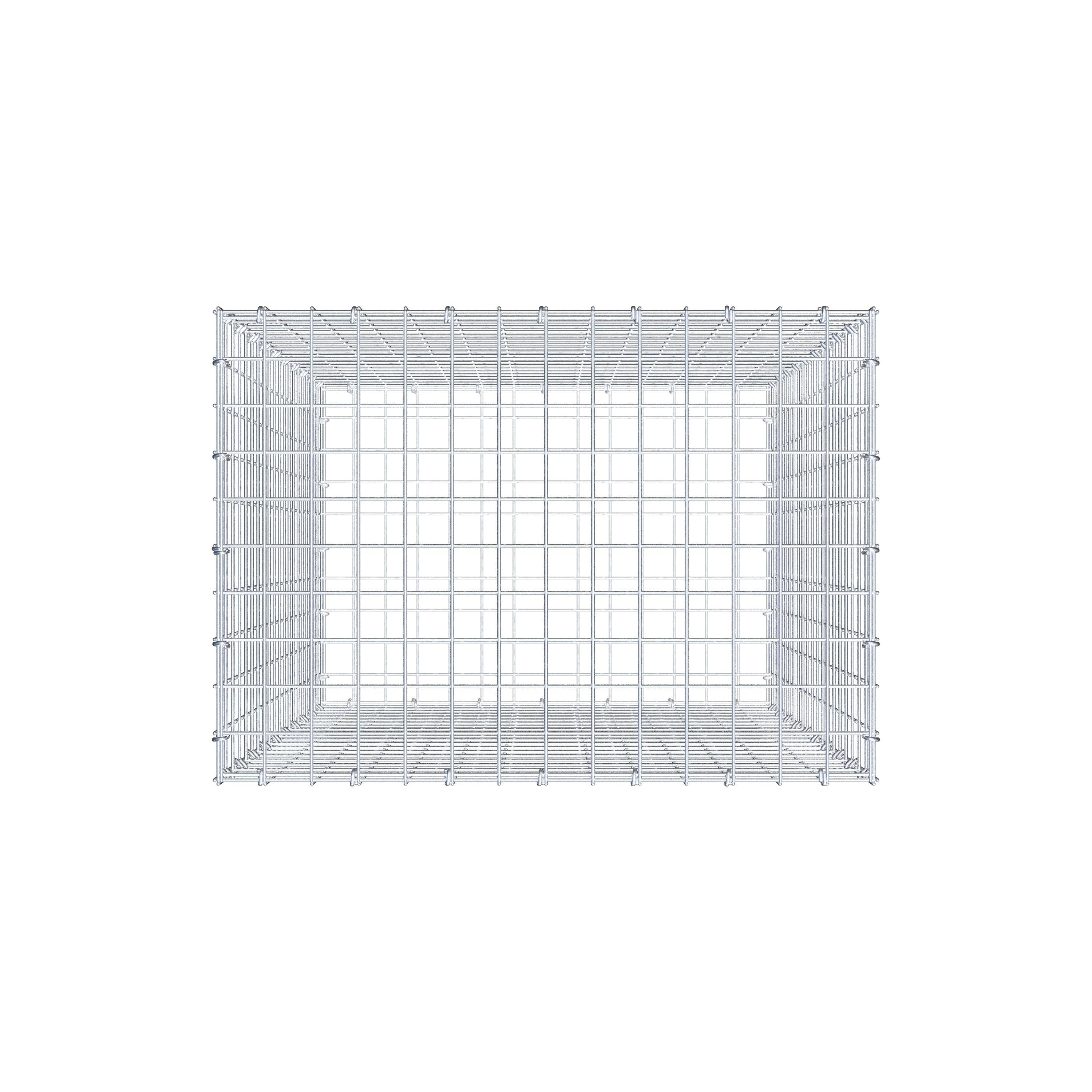 Gabion 100 cm x 70 cm x 50 cm (L x H x P), maille 5 cm x 5 cm, anneau en C