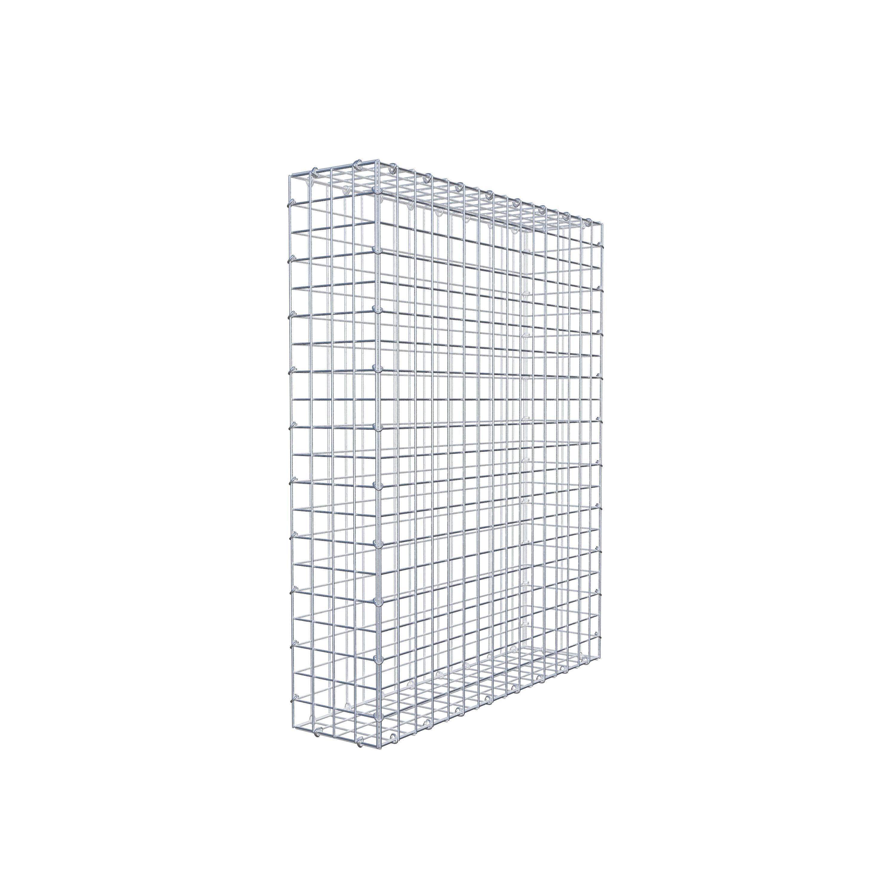 Gabion 100 cm x 80 cm x 20 cm (L x H x P), maille 5 cm x 5 cm, anneau en C