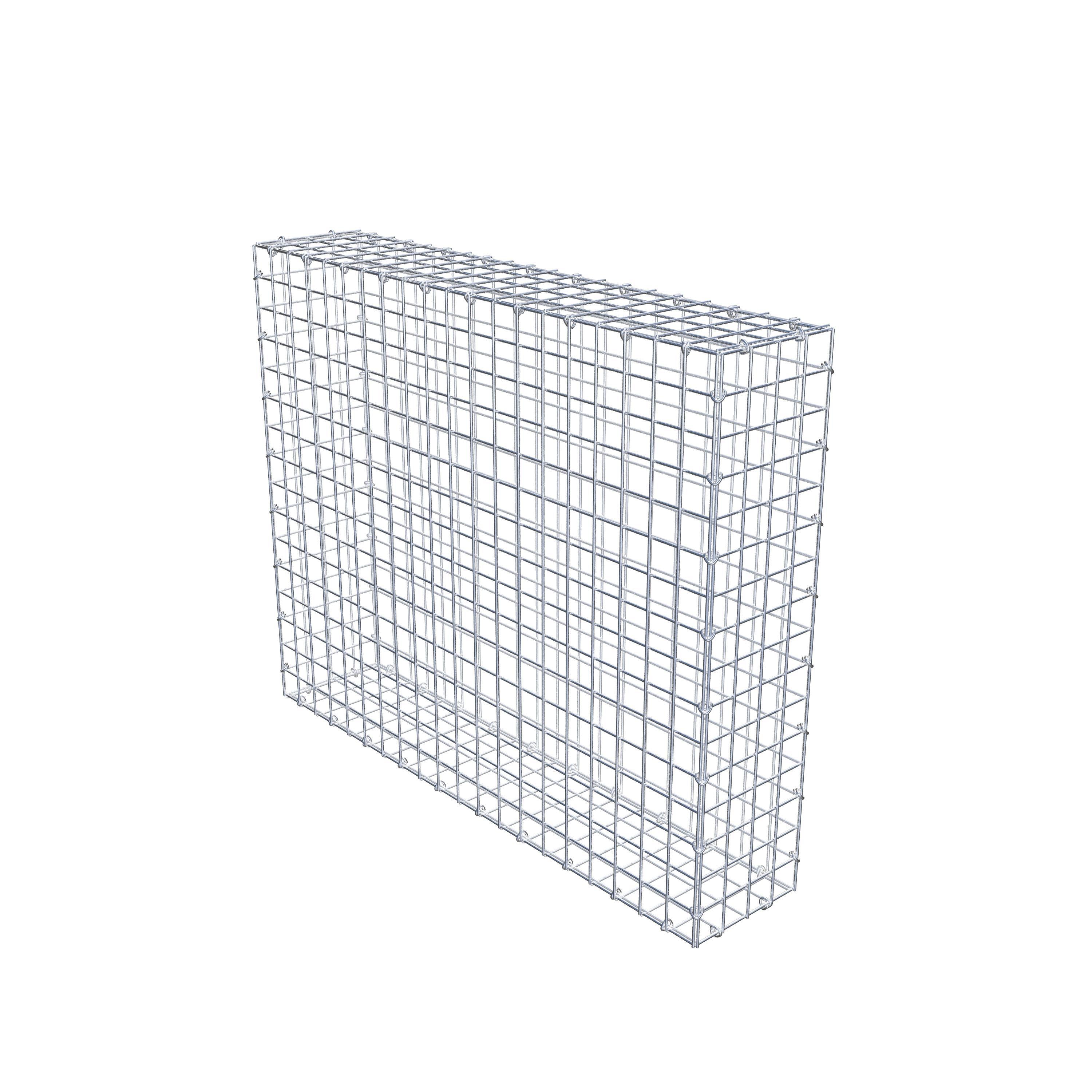 Gabion 100 cm x 80 cm x 20 cm (L x H x P), maille 5 cm x 5 cm, anneau en C