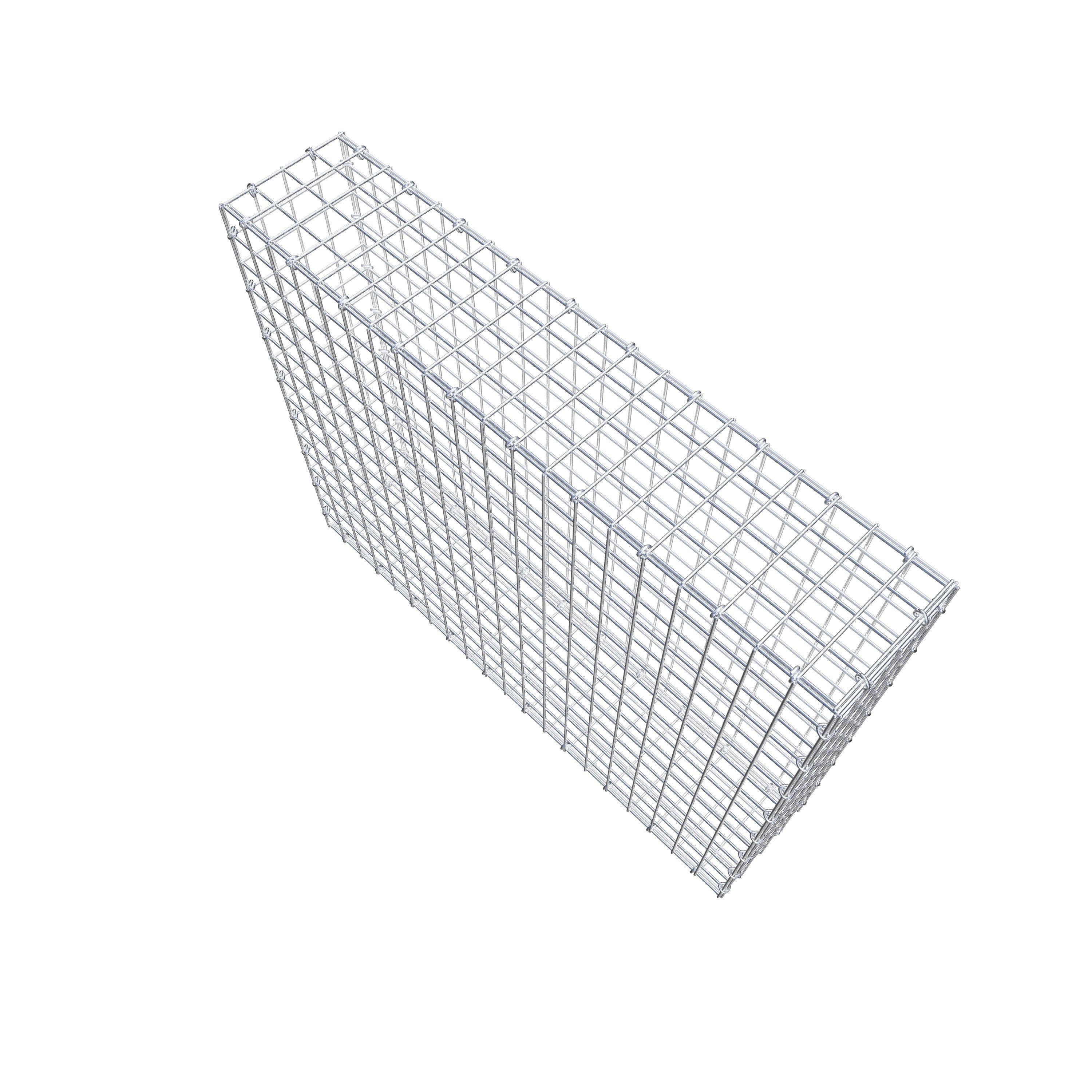 Gabion 100 cm x 80 cm x 20 cm (L x H x P), maille 5 cm x 5 cm, anneau en C