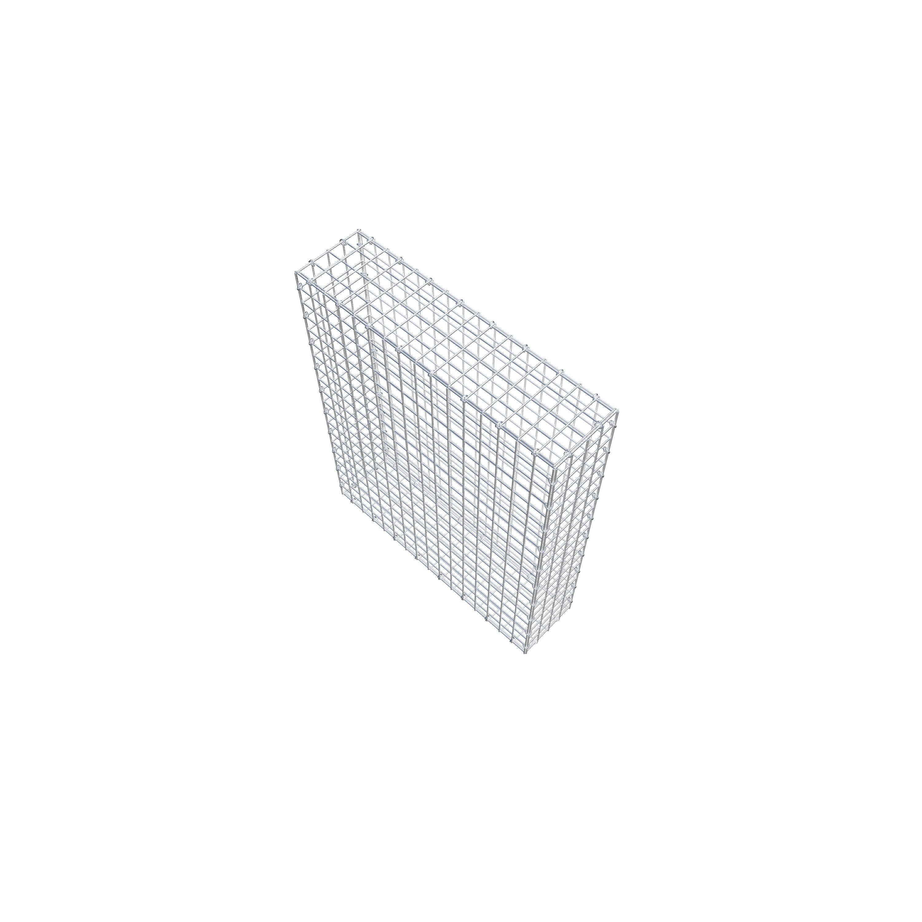 Gabion 100 cm x 80 cm x 20 cm (L x H x P), maille 5 cm x 5 cm, anneau en C