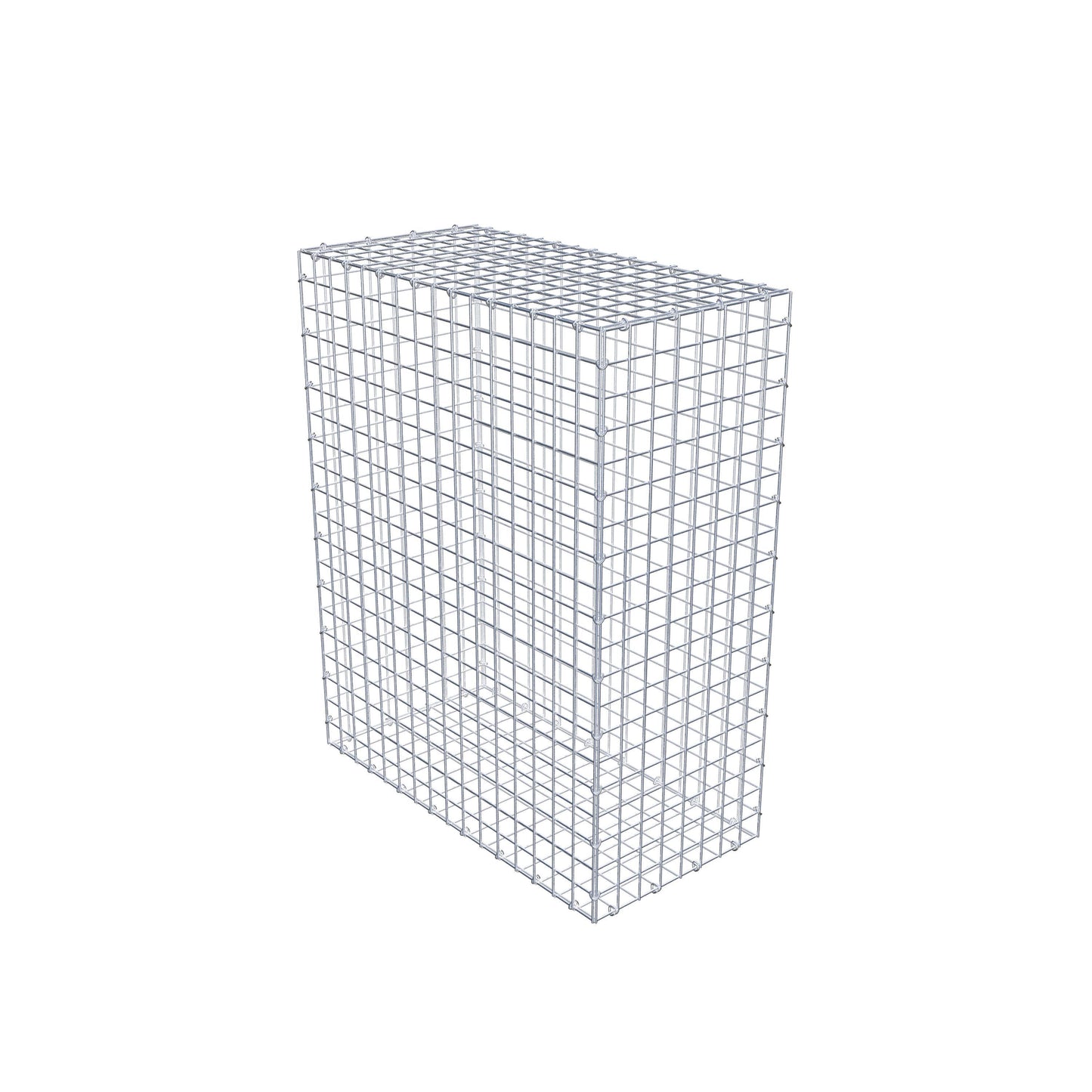 Gabion 100 cm x 80 cm x 40 cm (L x H x P), mailles 5 cm x 5 cm, anneau en C