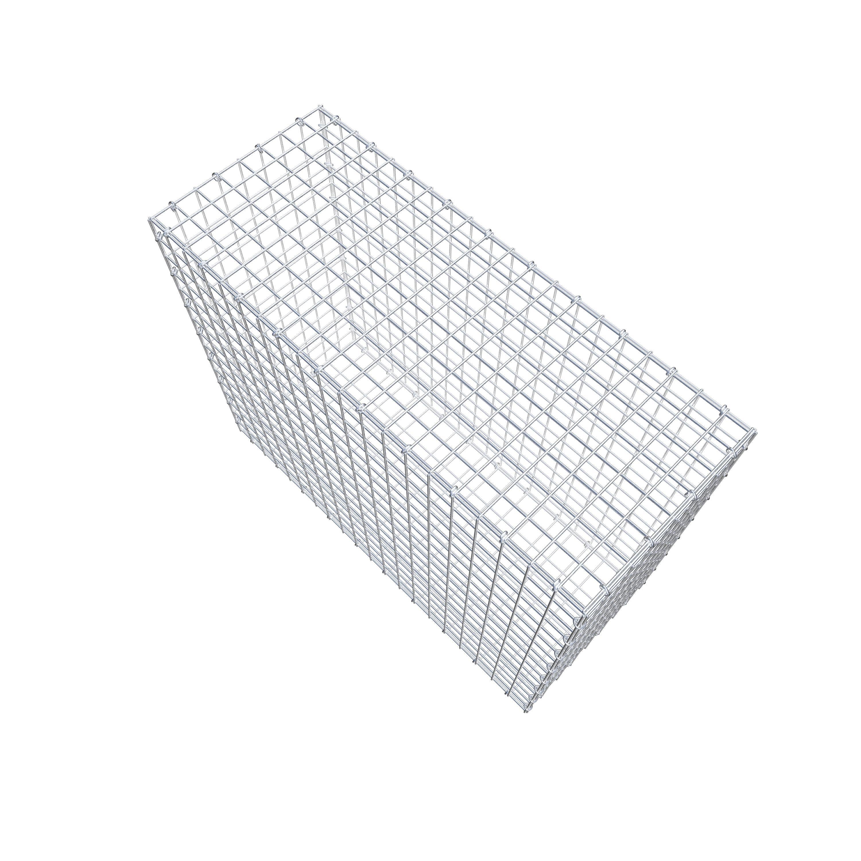 Gabion 100 cm x 80 cm x 40 cm (L x H x P), maille 5 cm x 5 cm, anneau en C