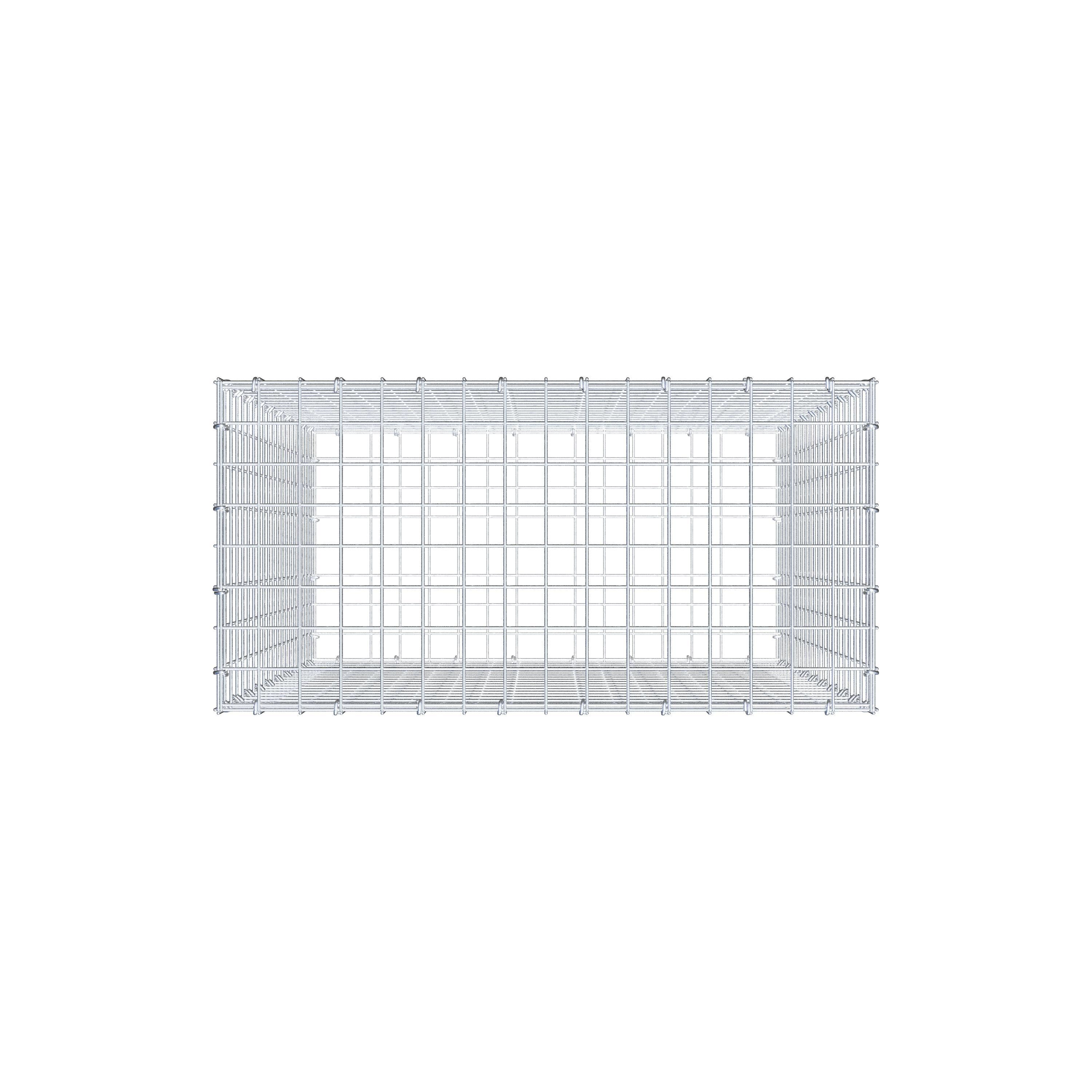 Gabion 100 cm x 80 cm x 40 cm (L x H x P), maille 5 cm x 5 cm, anneau en C