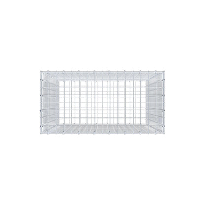 Gabion 100 cm x 80 cm x 40 cm (L x H x P), mailles 5 cm x 5 cm, anneau en C