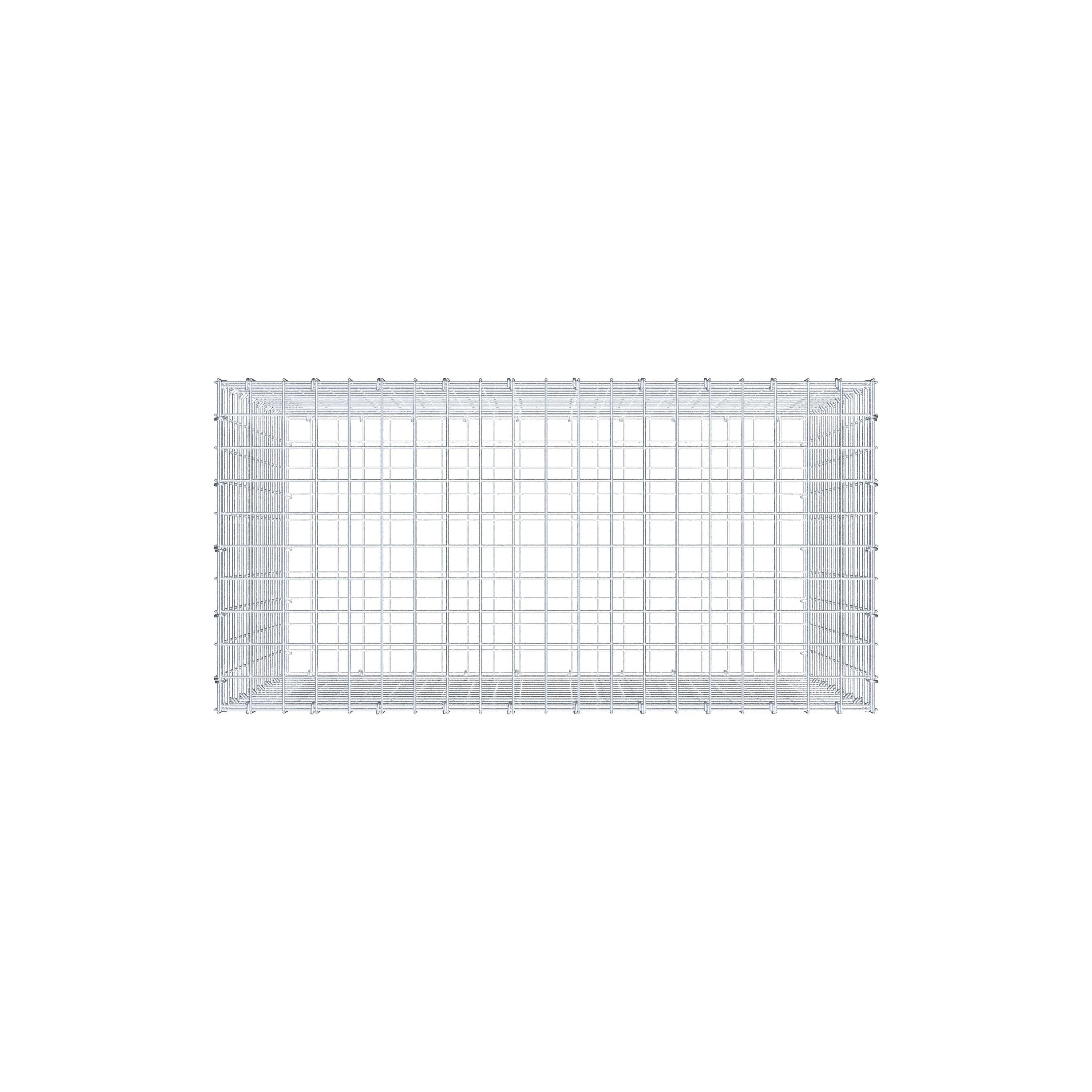 Gabion 100 cm x 80 cm x 50 cm (L x H x P), maille 5 cm x 5 cm, anneau en C