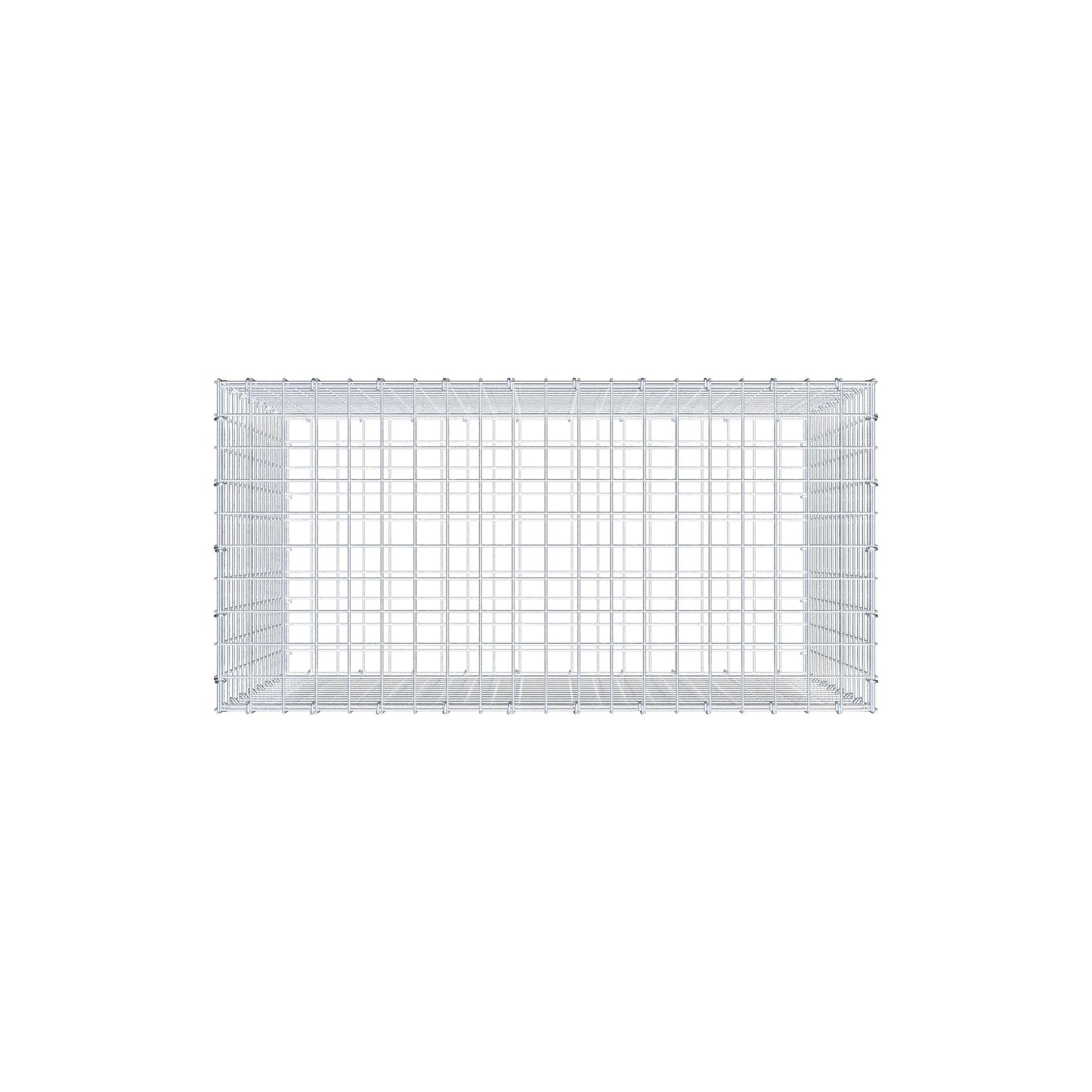 Gabion 100 cm x 80 cm x 50 cm (L x H x D), maskstorlek 5 cm x 5 cm, C-ring