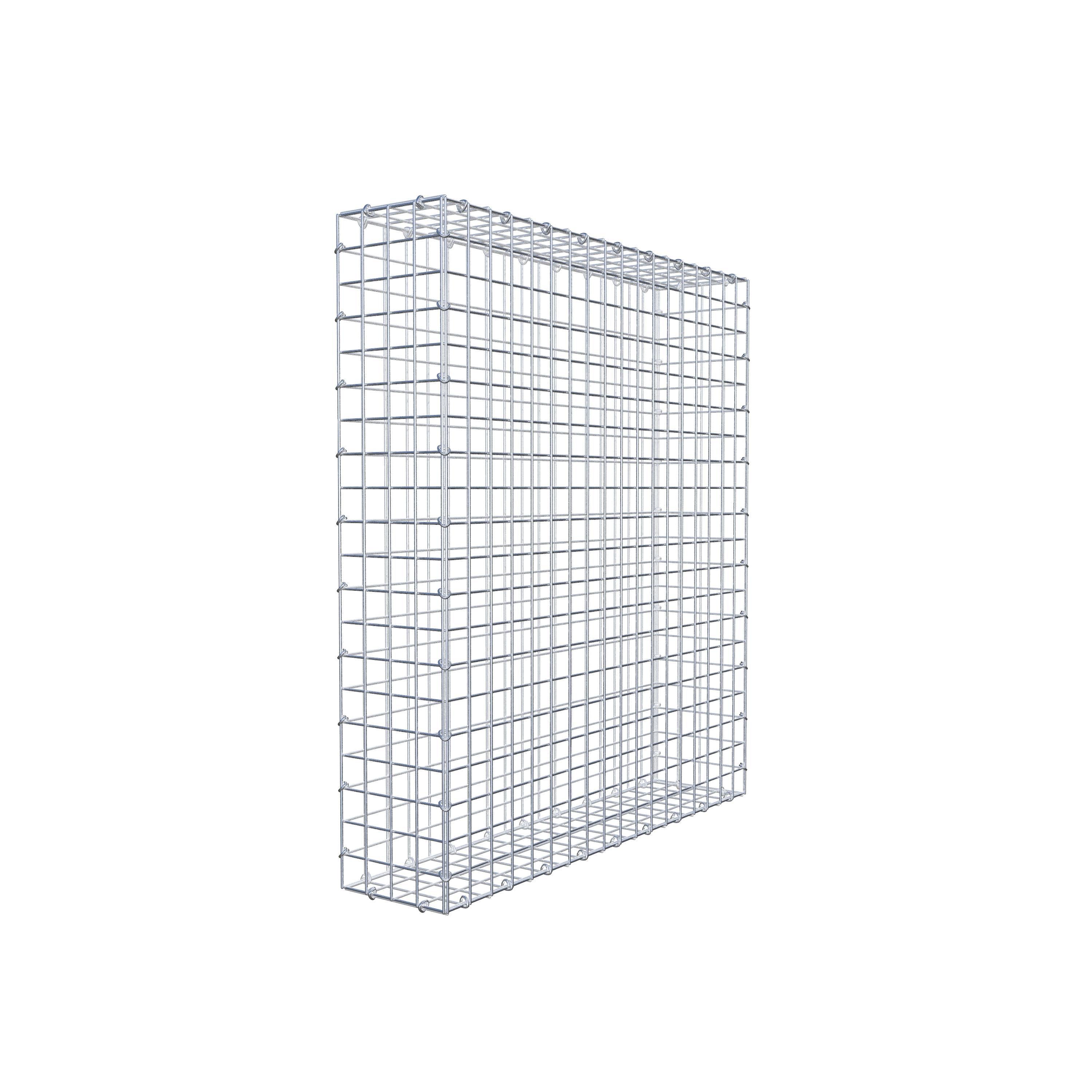 Gabion 100 cm x 90 cm x 20 cm (L x H x P), maille 5 cm x 5 cm, anneau en C