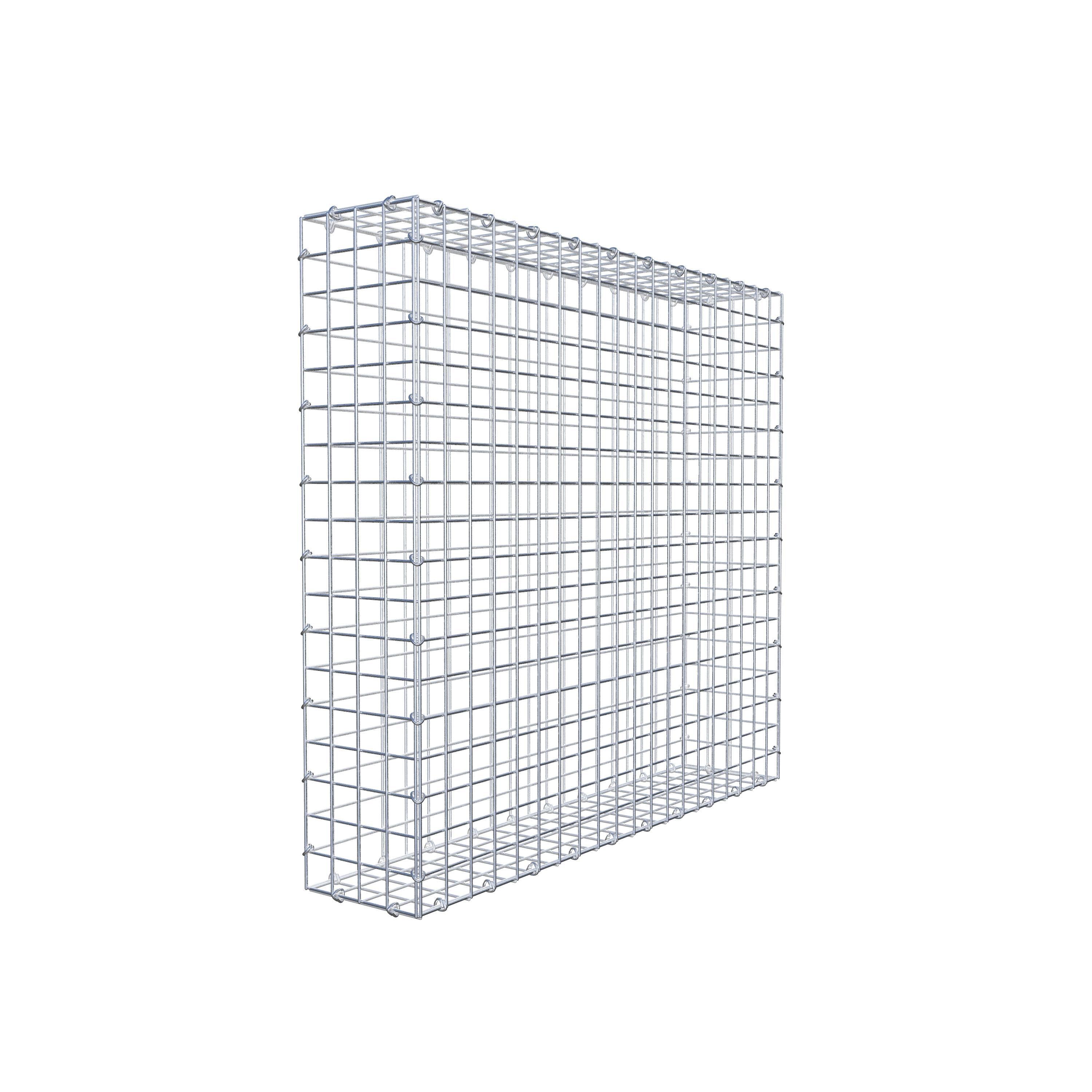 Gabion 100 cm x 90 cm x 20 cm (L x H x P), maille 5 cm x 5 cm, anneau en C