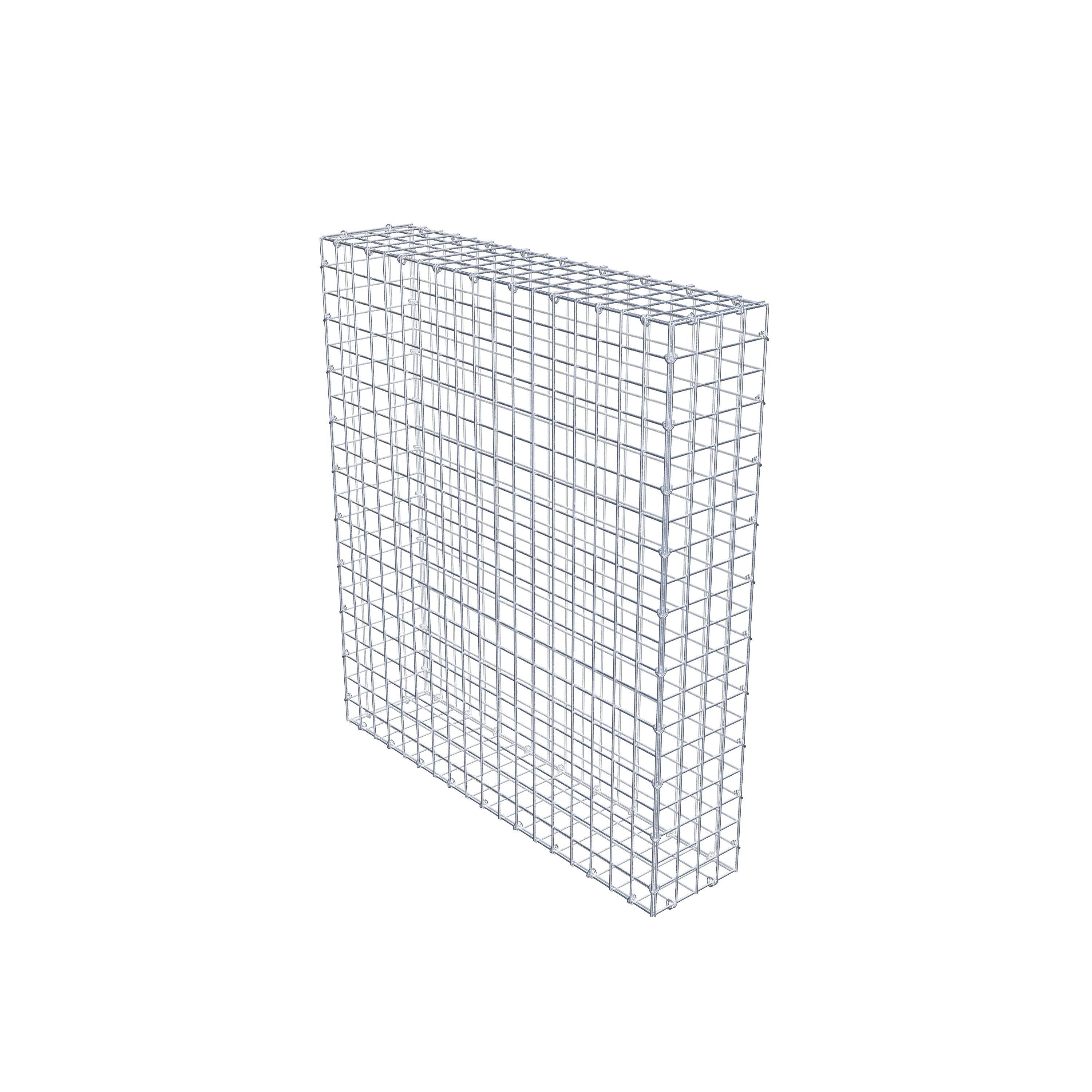 Gabion 100 cm x 90 cm x 20 cm (L x H x P), maille 5 cm x 5 cm, anneau en C