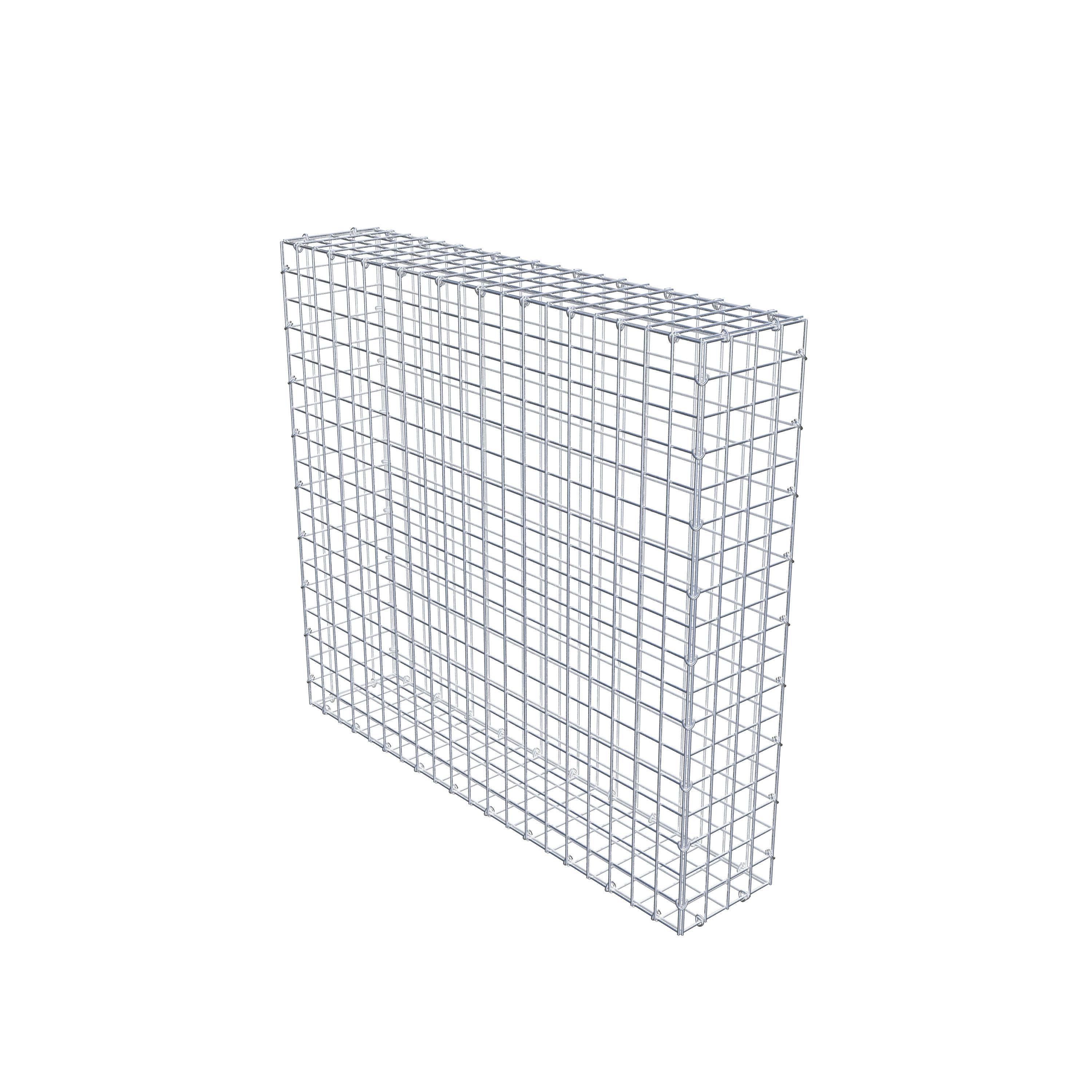 Gabion 100 cm x 90 cm x 20 cm (L x H x P), maille 5 cm x 5 cm, anneau en C